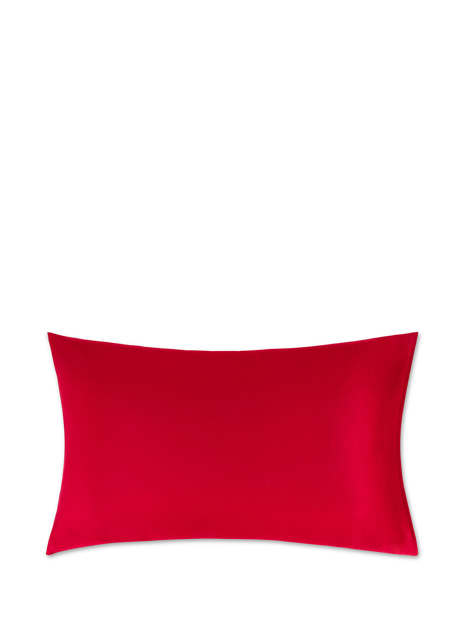 Striped cotton blend pillowcase, Red, large image number 1