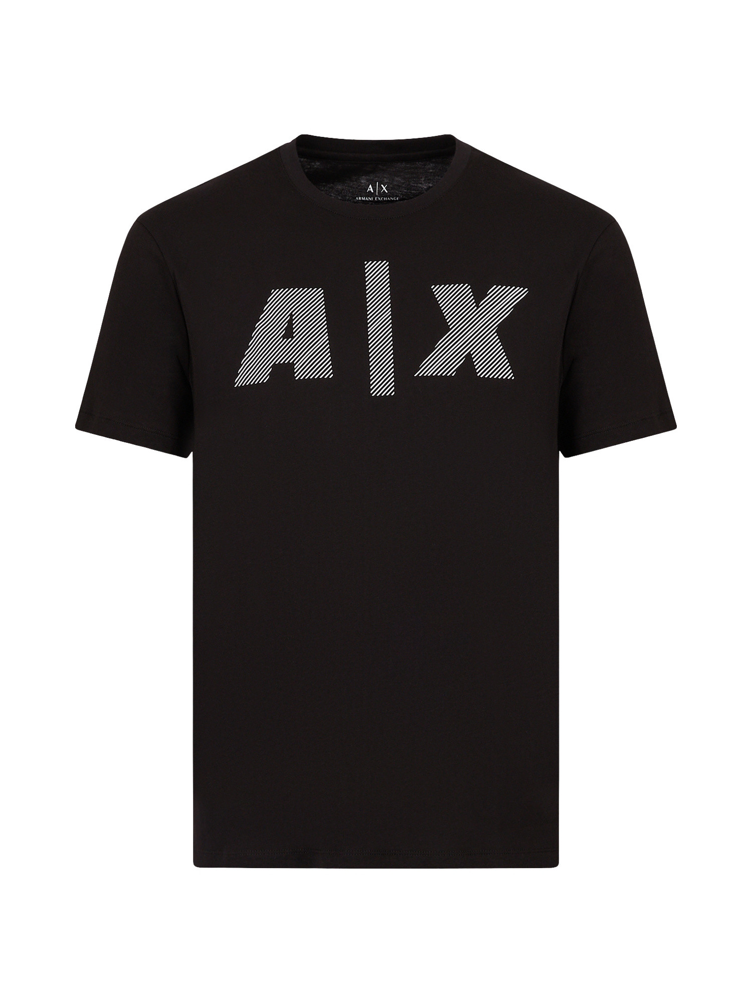 Armani Exchange - T-shirt con stampa logo regular fit, Nero, large image number 0