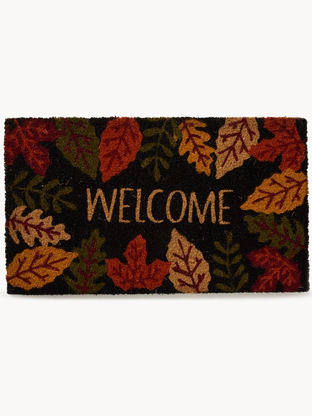 Doormat with foliage print