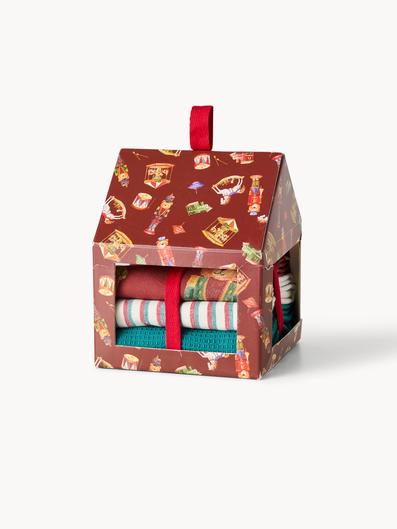 Gift box with set of 3 tea towels, Multicolor, large image number 1