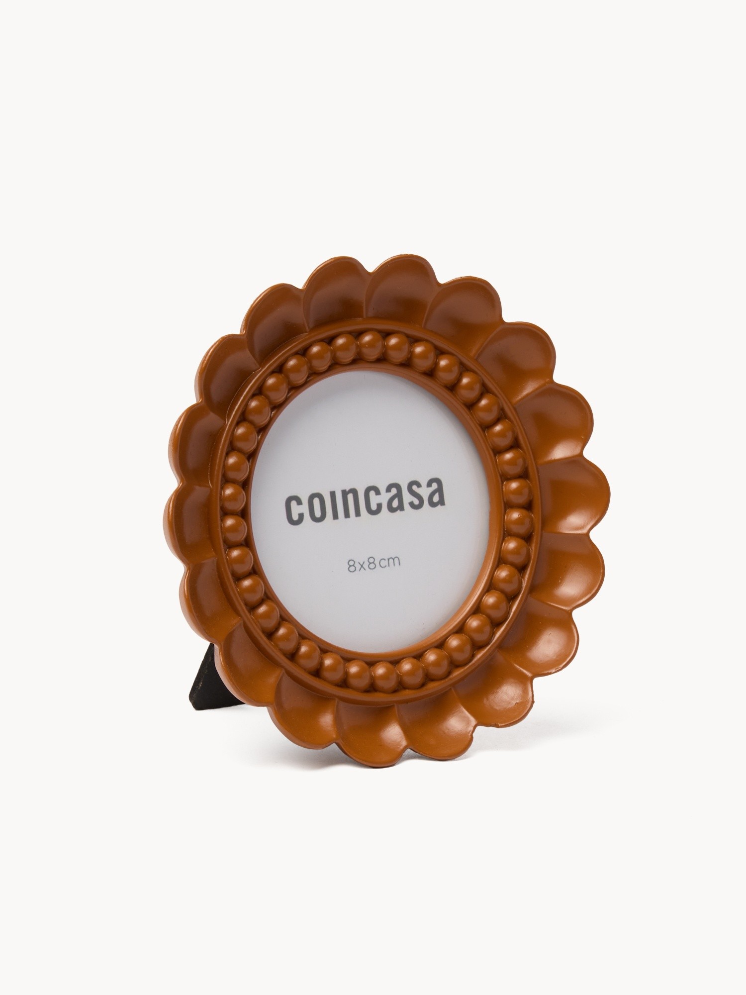 Photo frame with petal frame, Brown, large image number 0