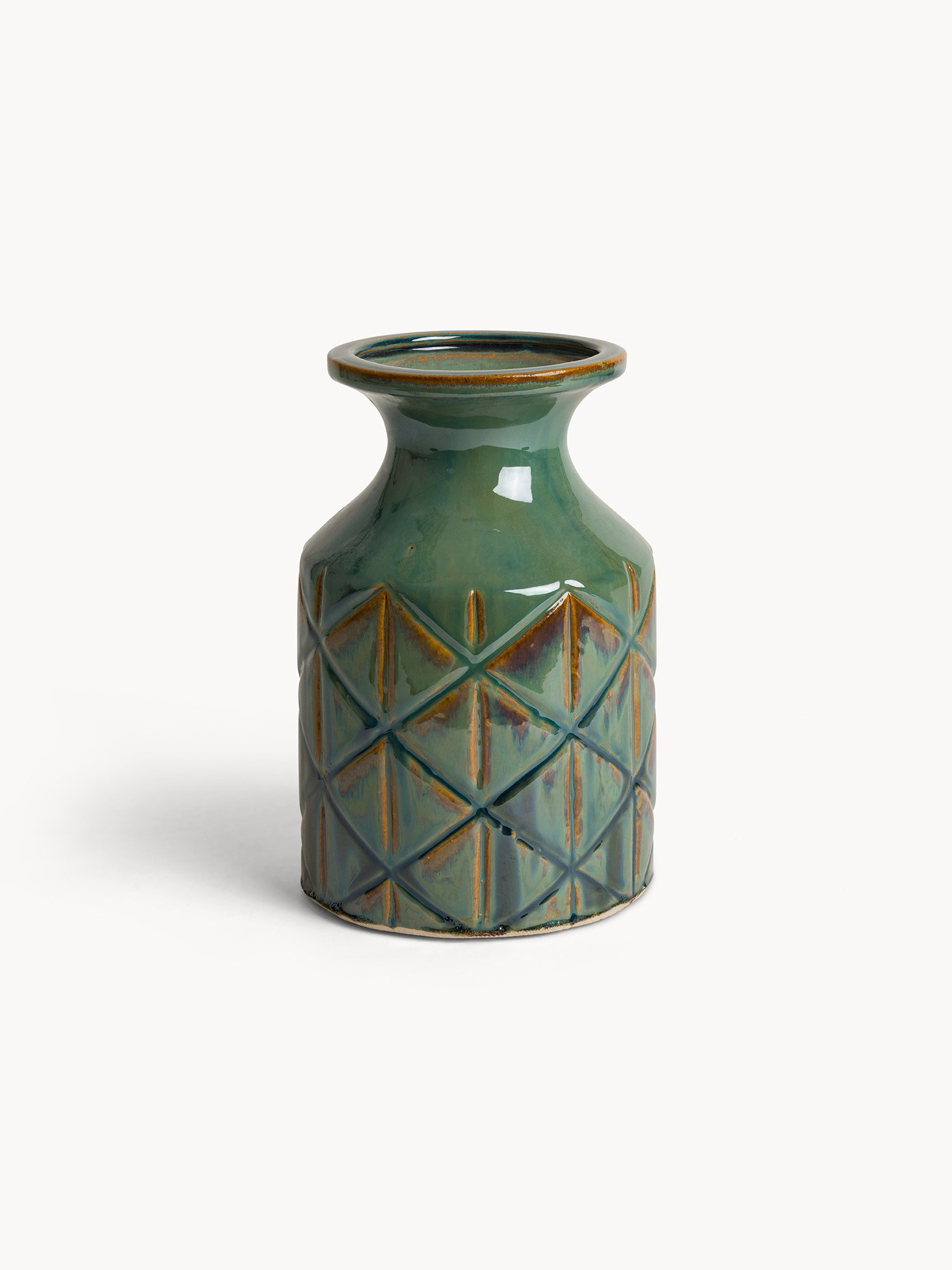 Vietnamese handcrafted ceramic vase, Green, large image number 0