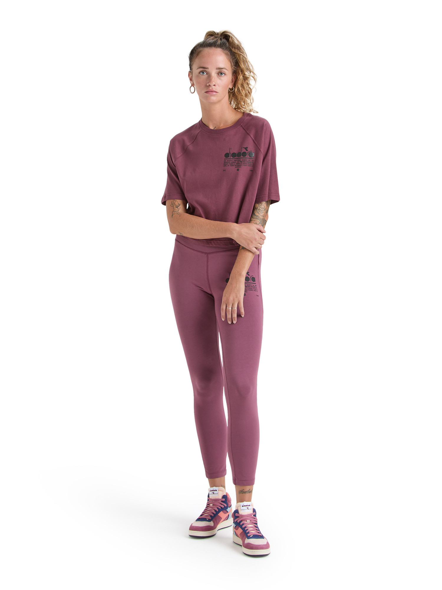 Diadora - Manifesto cotton T-shirt, Purple, large image number 5