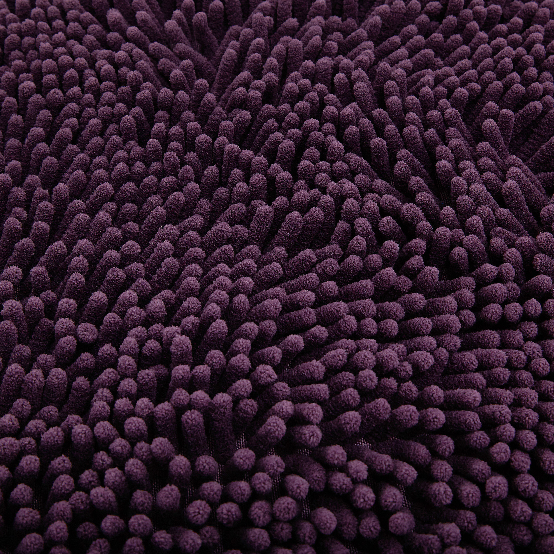 Tappeto bagno microfibra shaggy, Viola melanzana, large image number 2