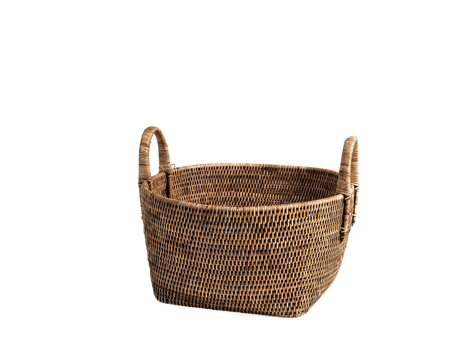 Woven rattan basket, Brown, large image number 0