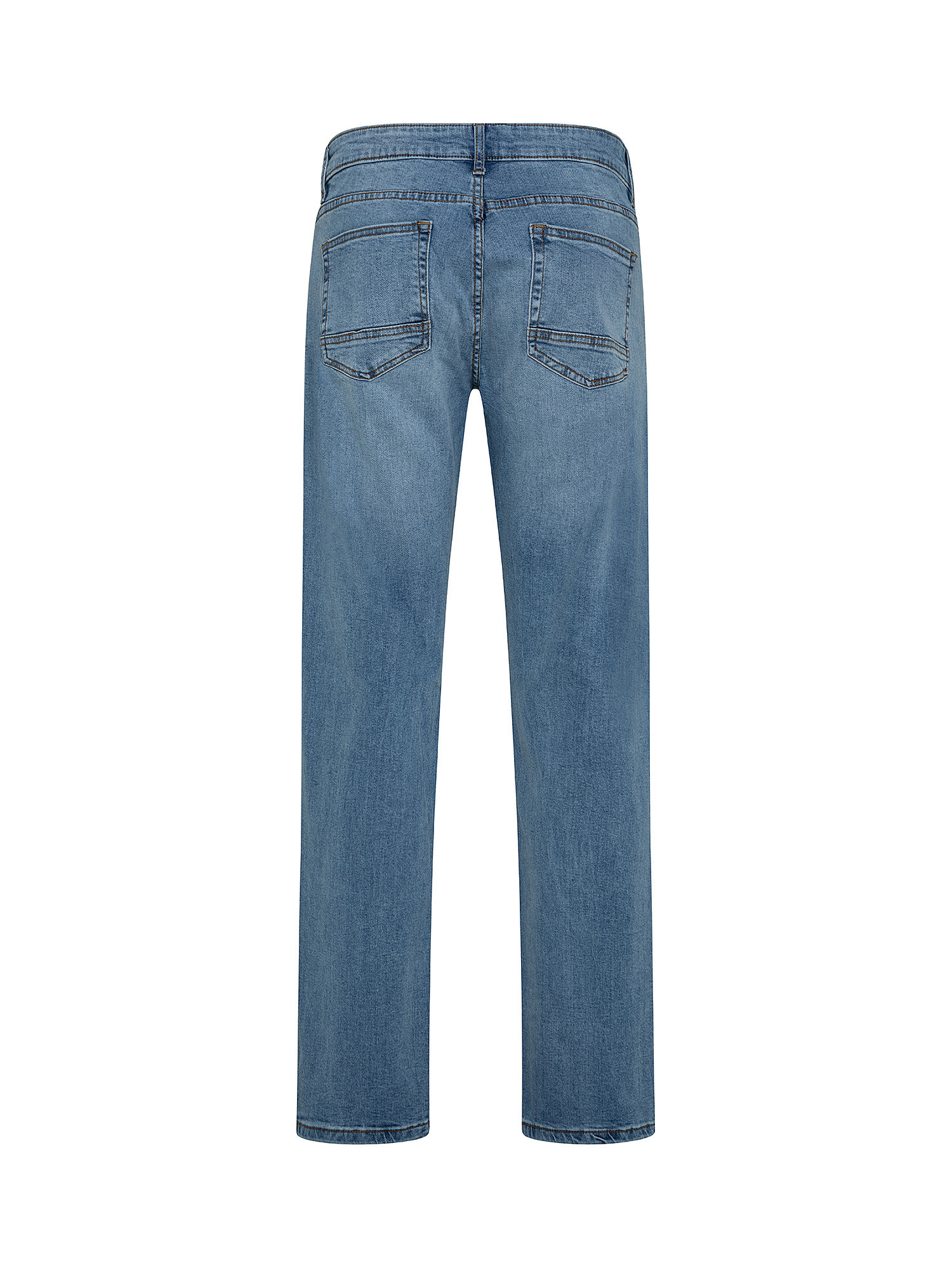 Jeans 5 tasche slim cotone stretch, Blu chiaro, large image number 1