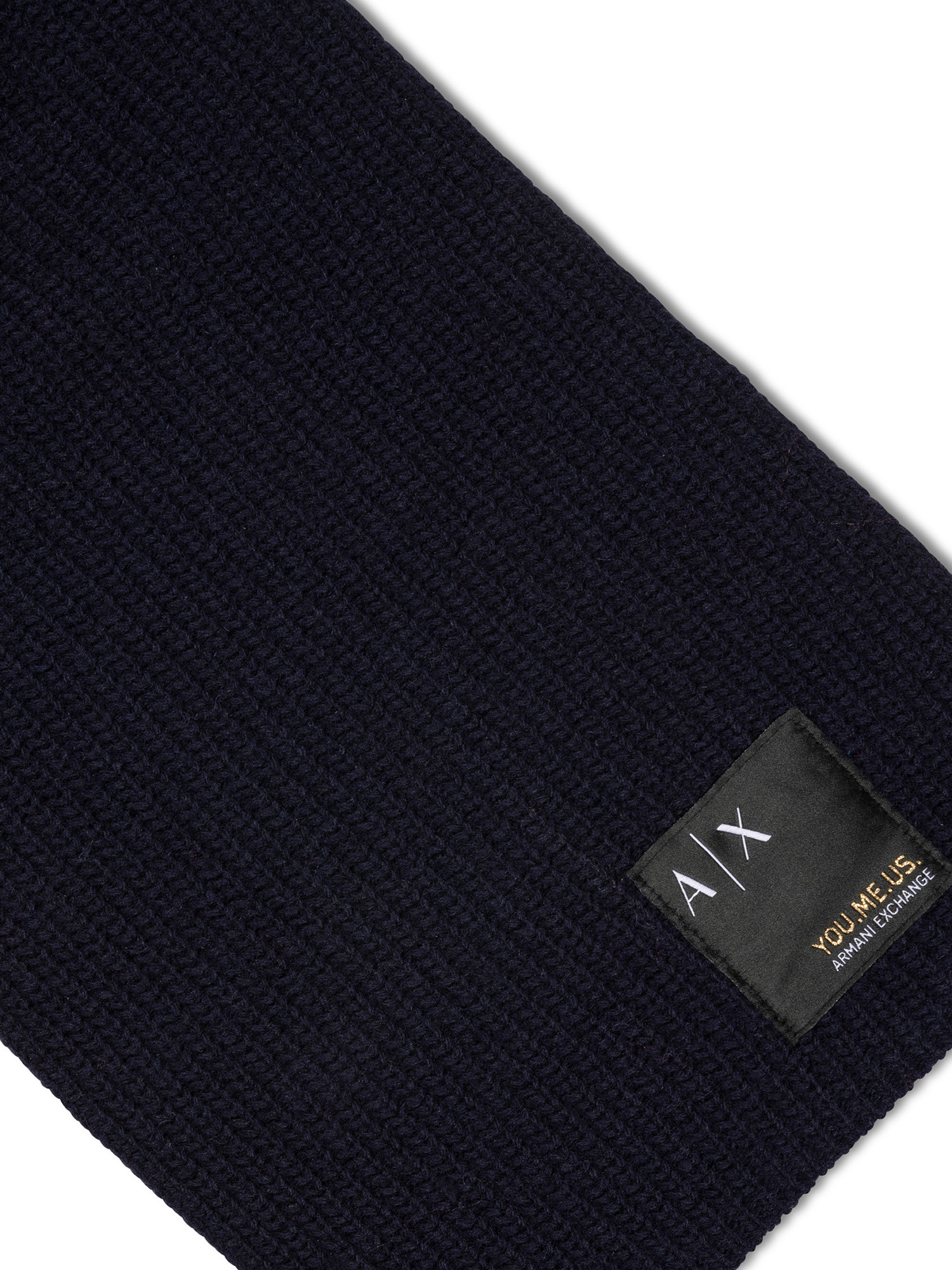 Armani Exchange - Scarf in recycled wool blend, Dark Blue, large image number 1