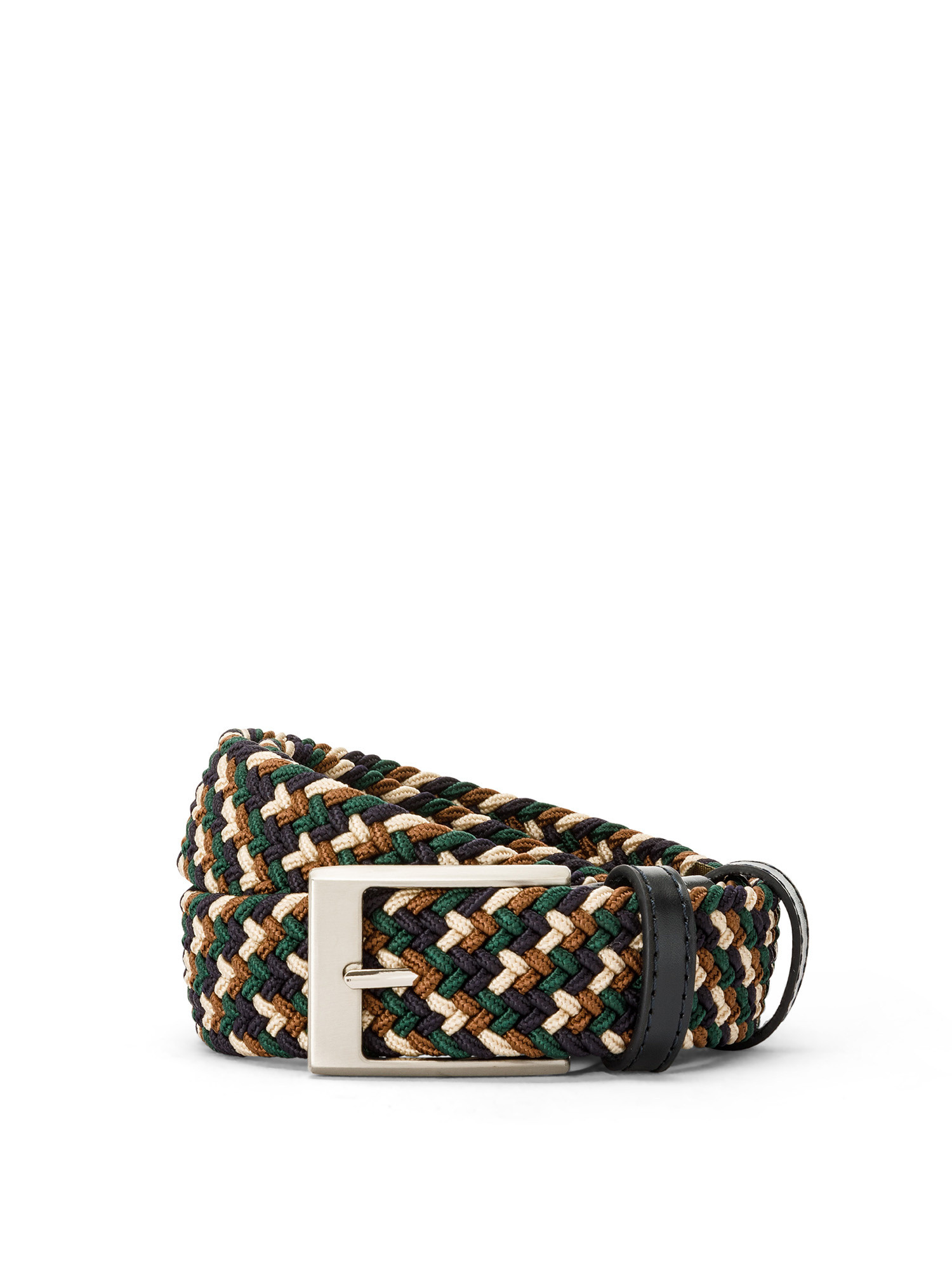 Belt with braided elastic, Green, large image number 0