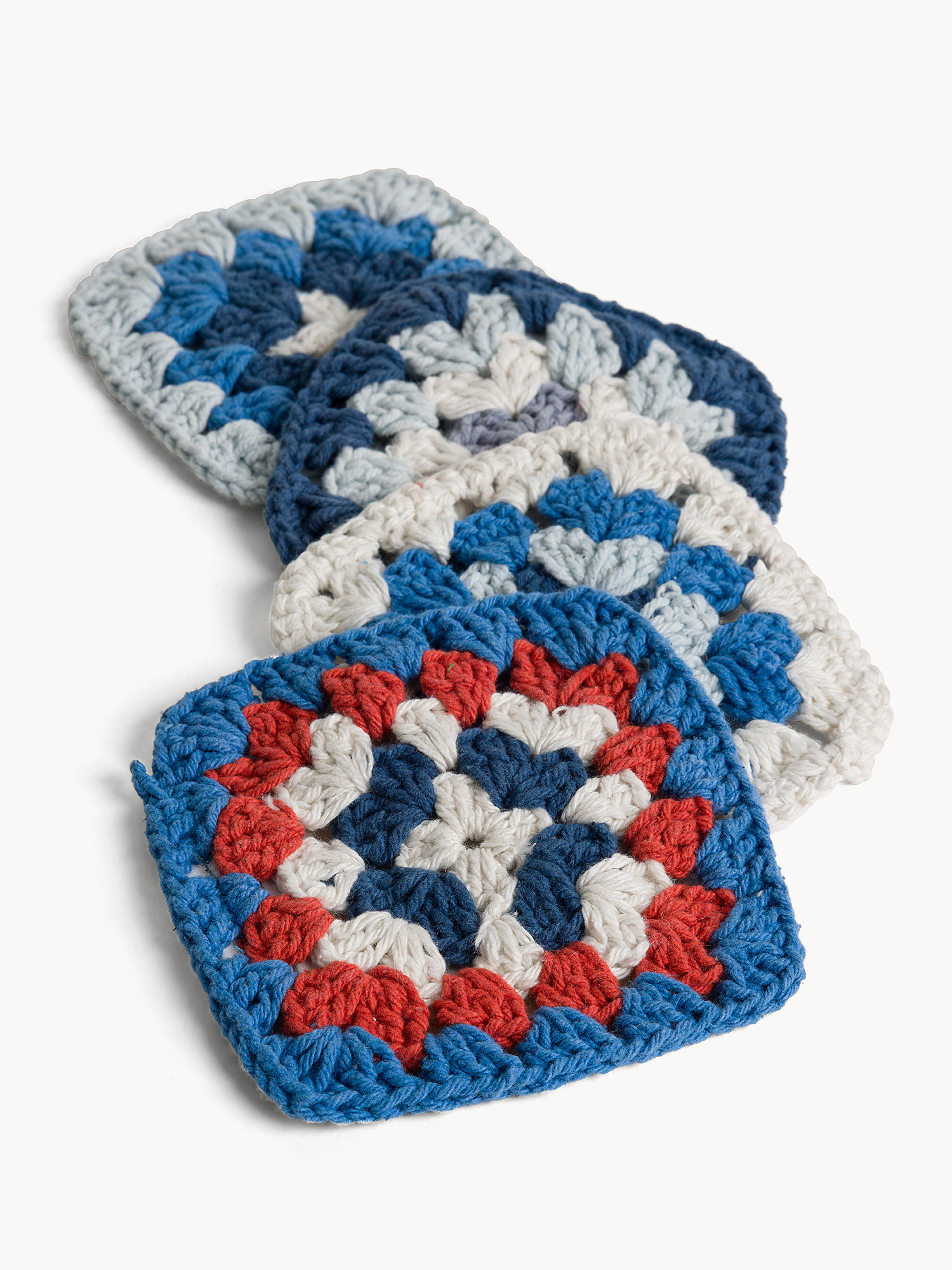 Set 4 sottobicchieri crochet motivo maioliche, Multicolor, large image number 1