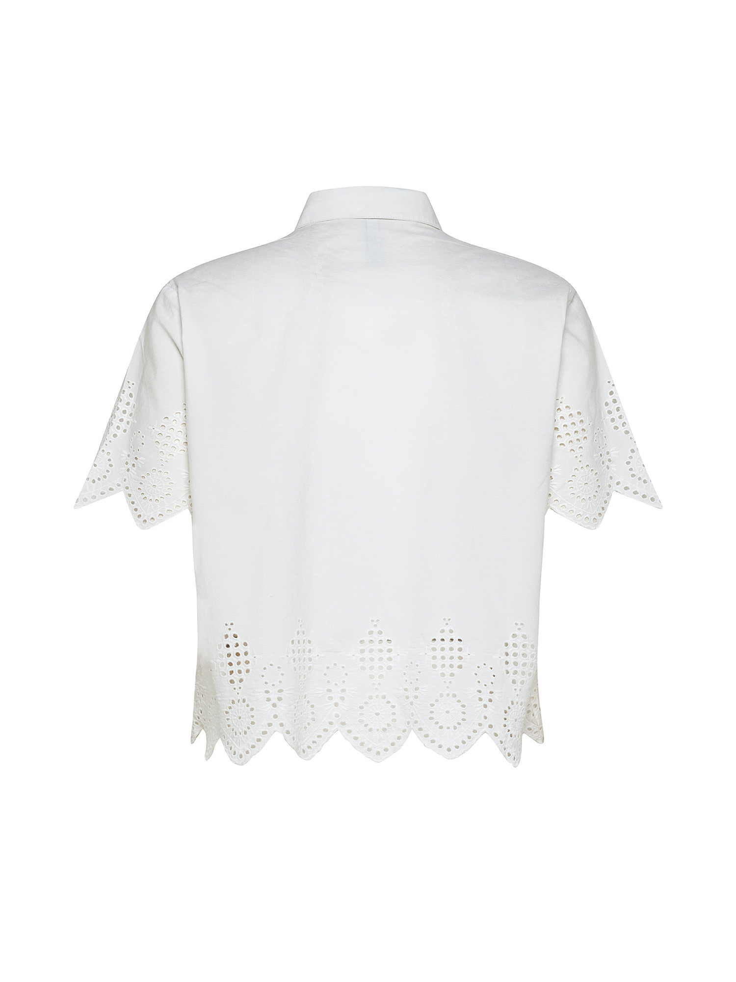 Camicia con dettaglio traforato laura, Bianco, large image number 1
