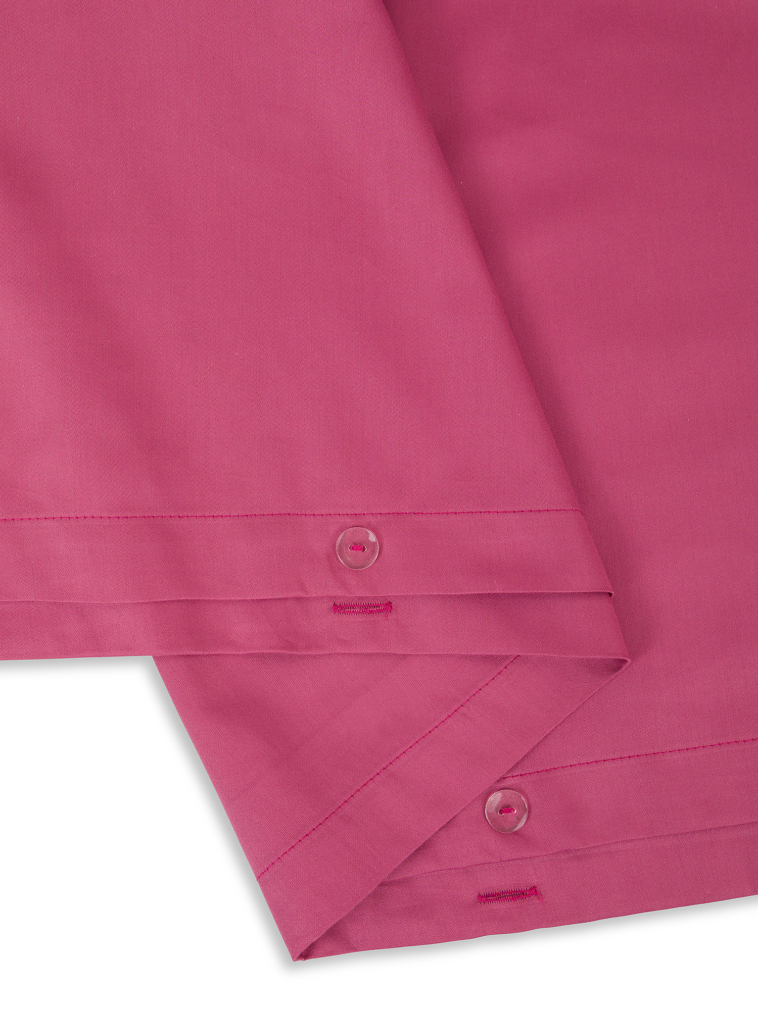 Solid color cotton satin duvet cover set, Pink, large image number 1