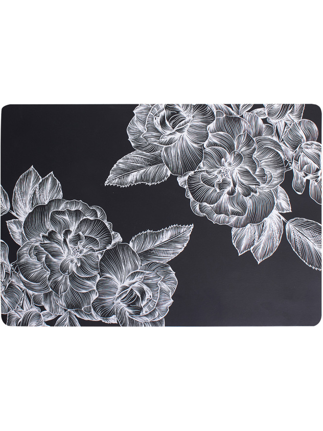 PVC table mat with flower design