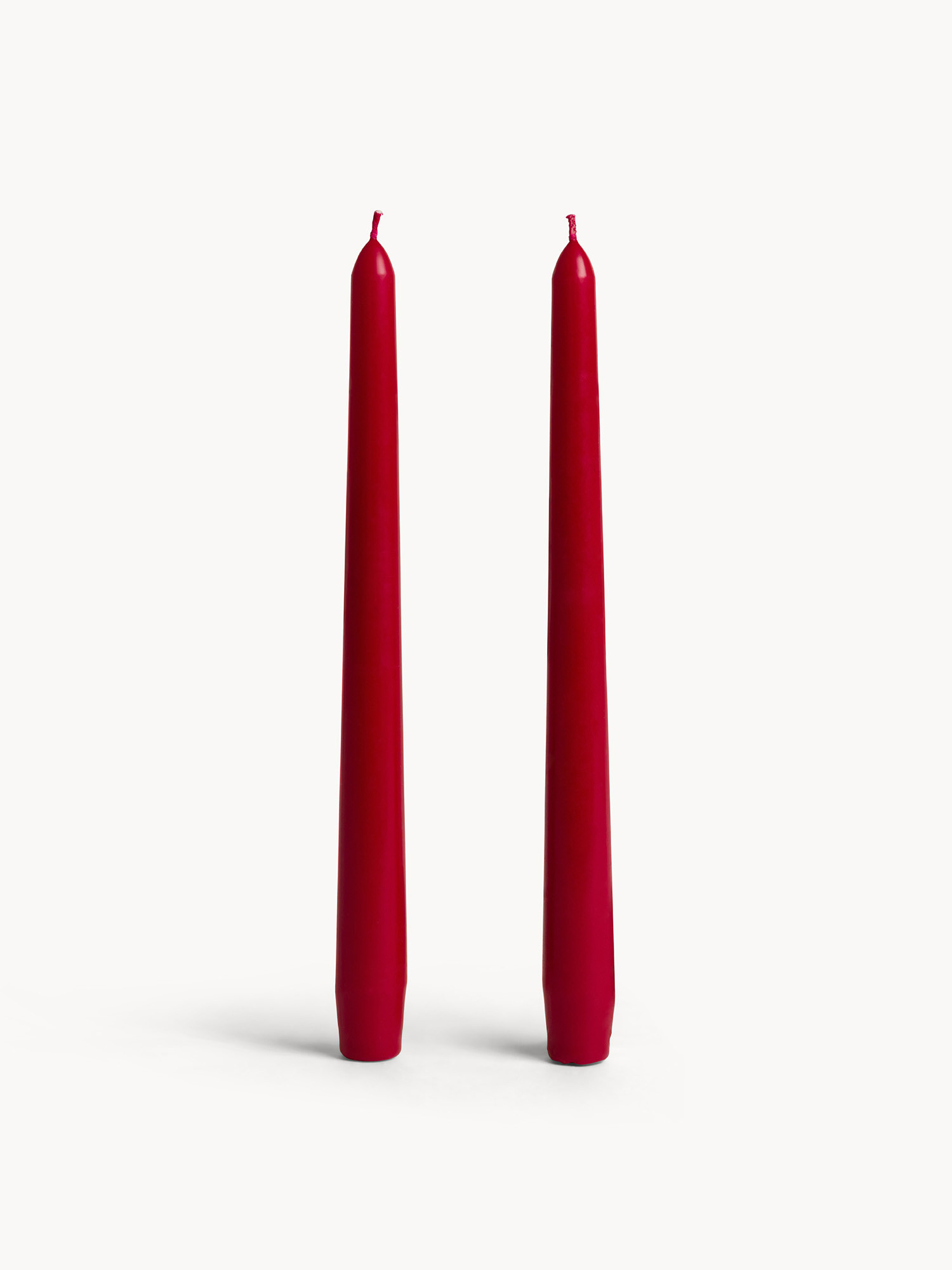 Set 2 candele torchon, Rosso, large image number 0
