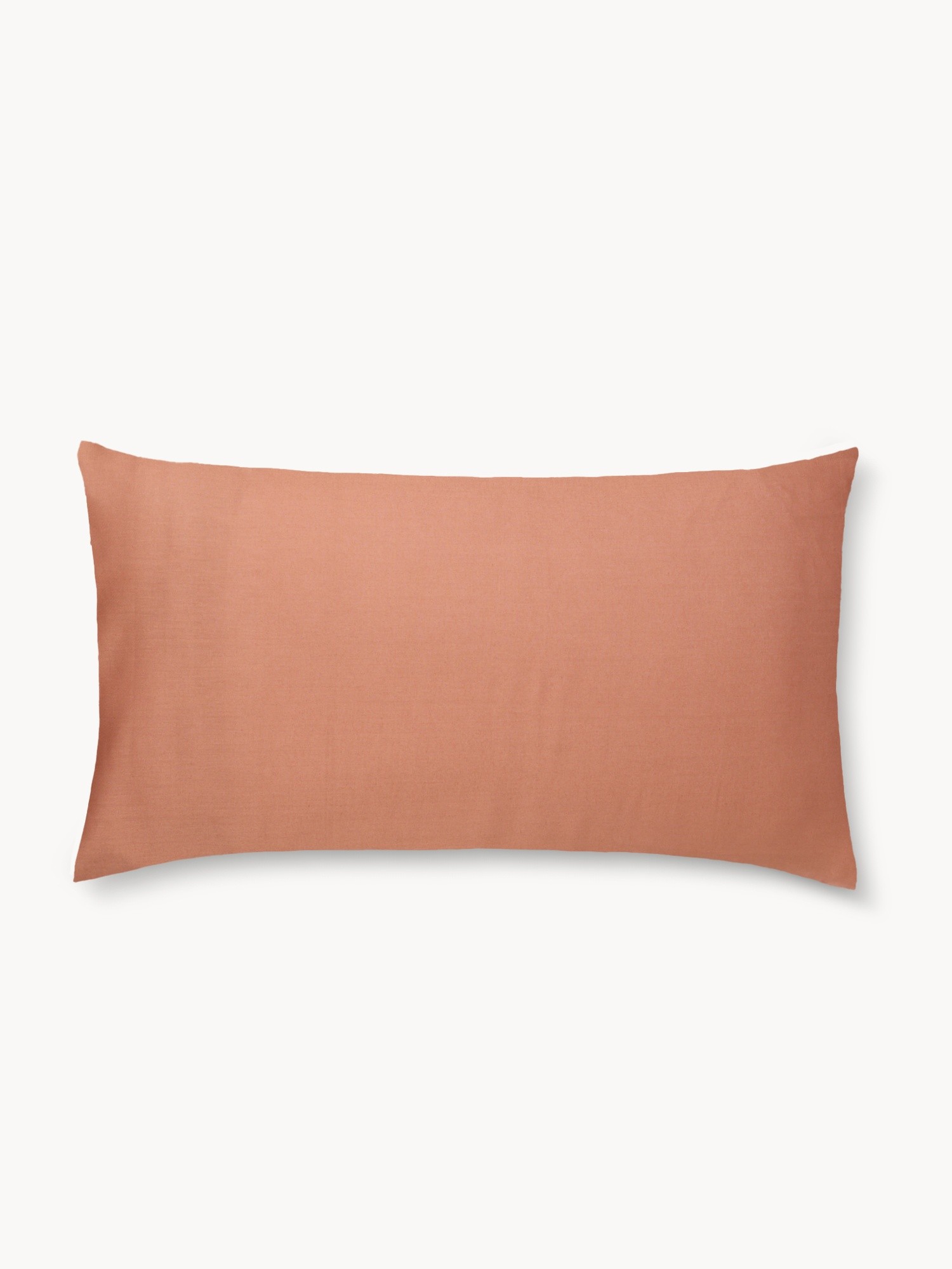 Solid-color pure cotton fitted sheet | 30cm wide, Brown, large image number 0