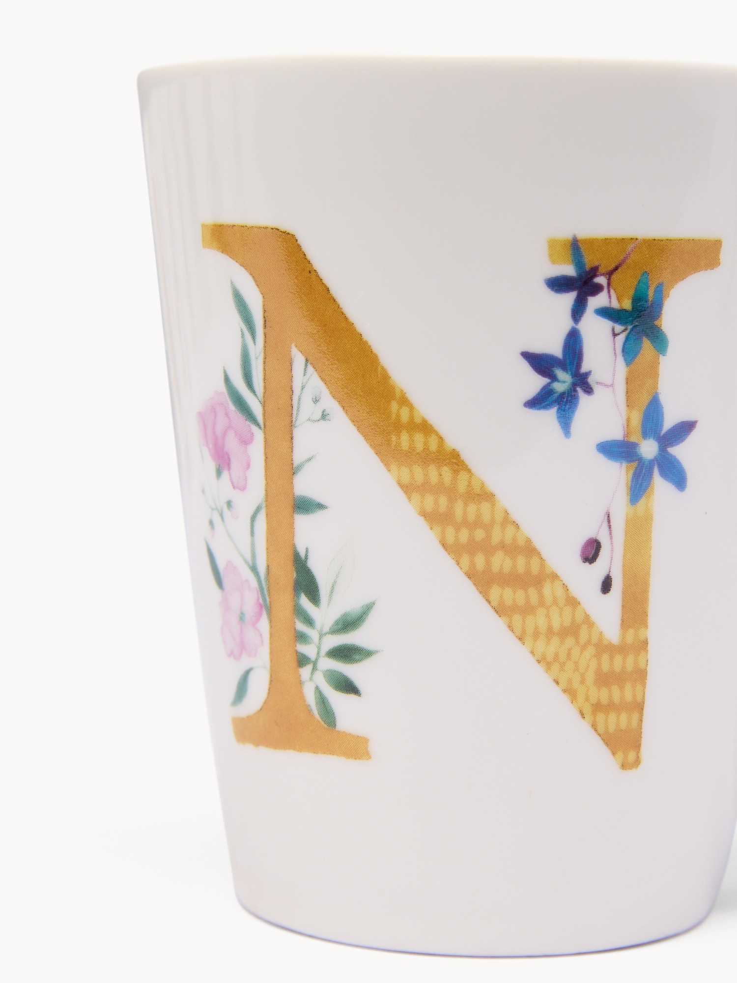 Mug in new bone china lettera N, Bianco 1, large image number 0