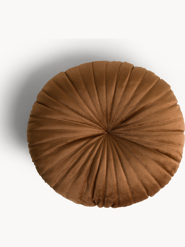 Round velvet cushion