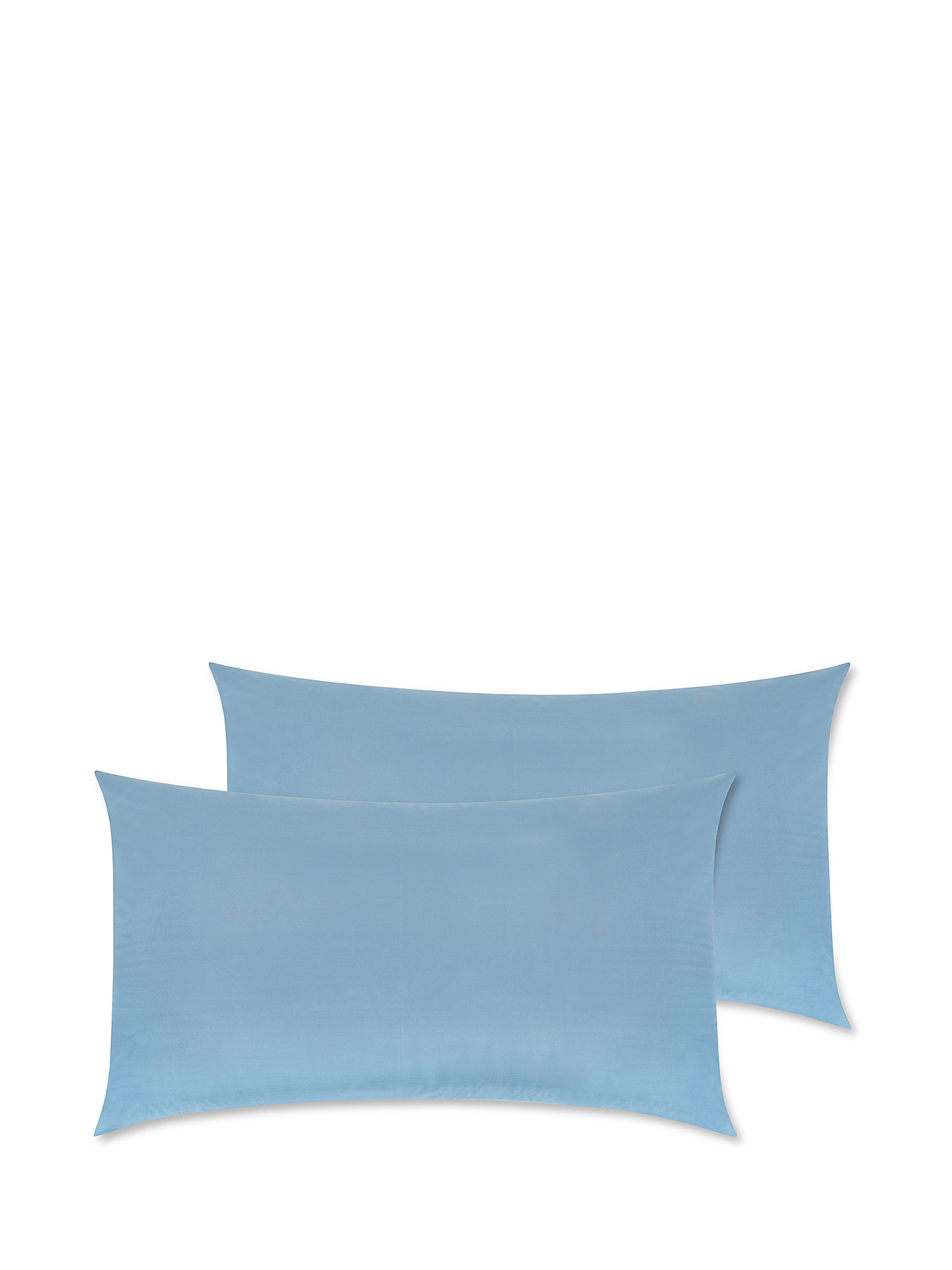 Set of 2 percale cotton pillowcases, Light Blue, large image number 0
