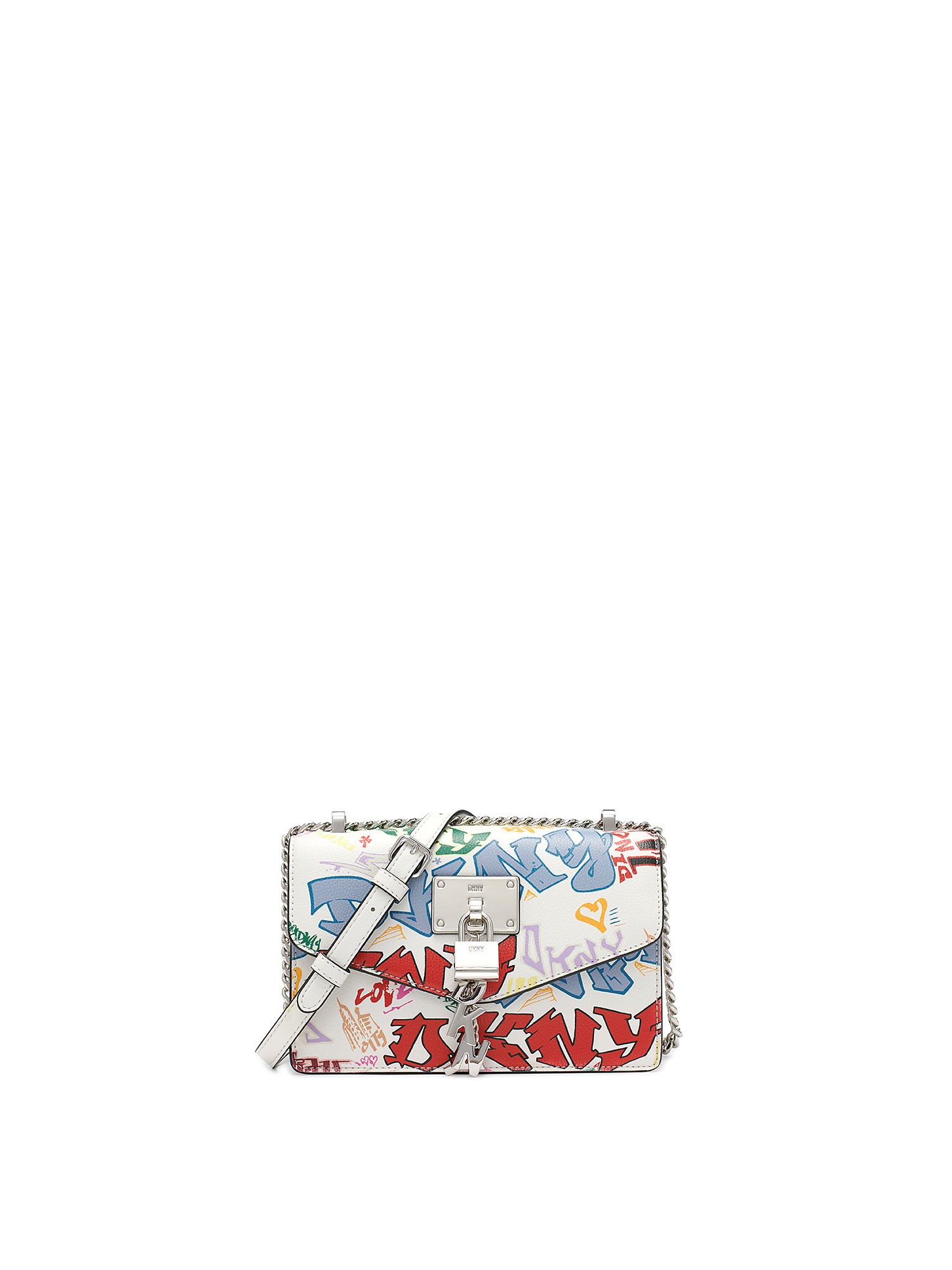 Dkny - Elissa shoulder bag with graffiti print, White, large image number 0