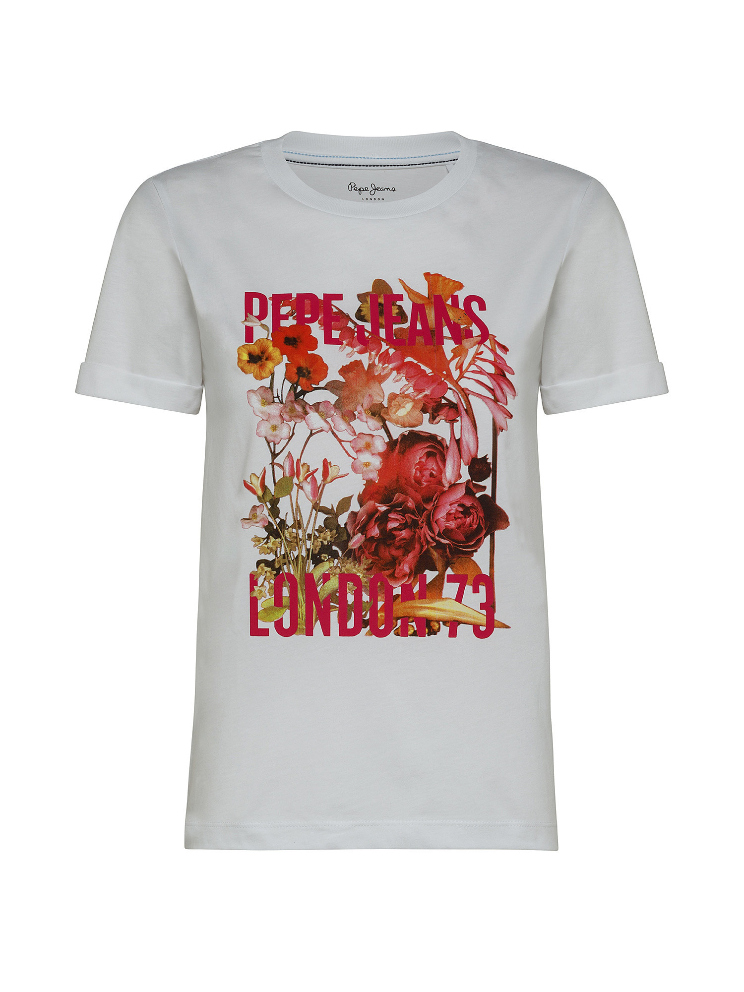 Pauline floral print T-shirt, White, large image number 0