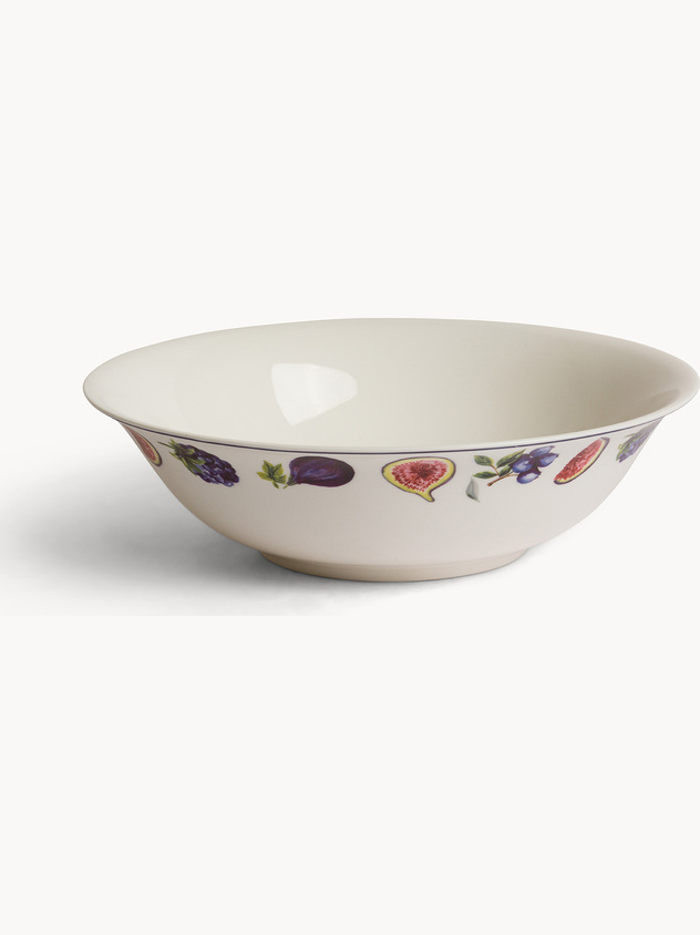 New Bone China salad bowl with fig motif