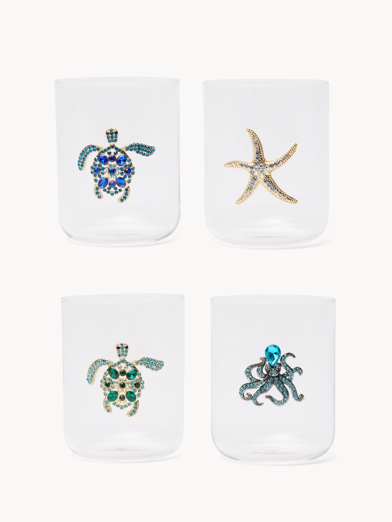 Borosilicate Glass Tumbler with Rhinestones - Introductory Price, Transparent, large image number 0