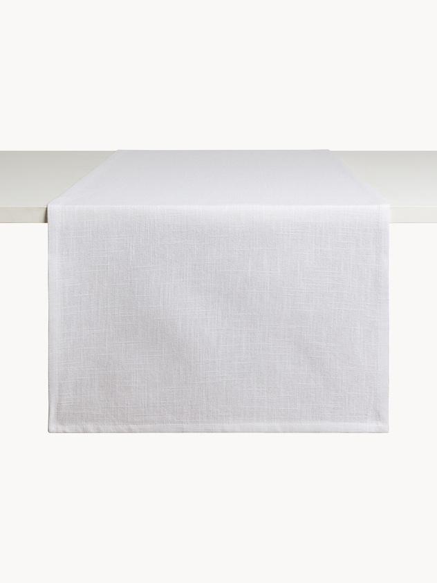 Solid Cotton Slub Table Runner