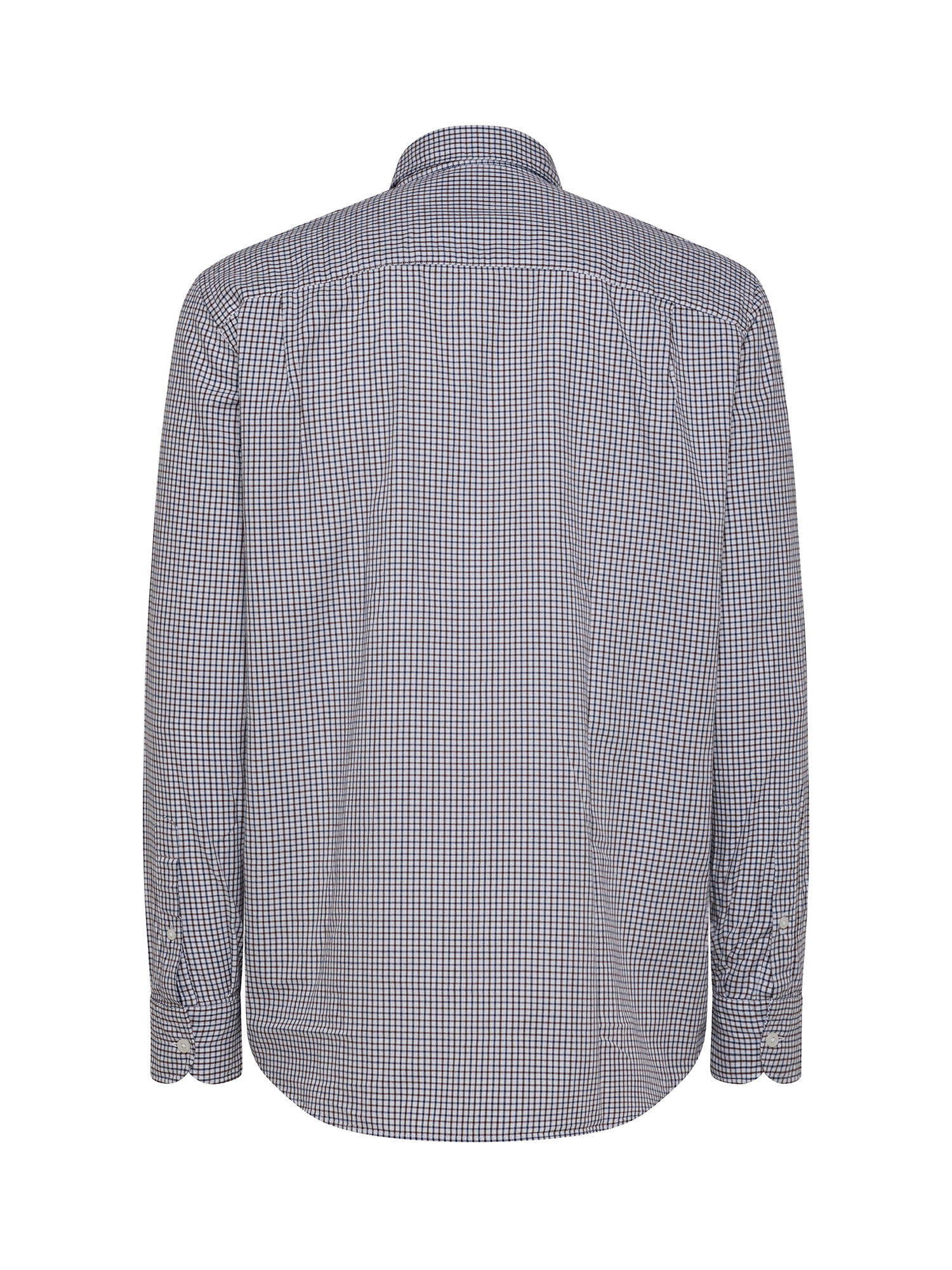 Camicia regular fit in morbida flanella di cotone organico, Blu, large image number 1