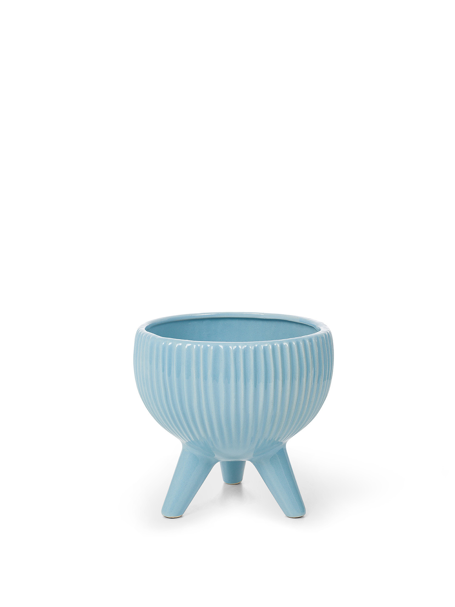 Enamelled porcelain cachepot, Light Blue, large image number 0