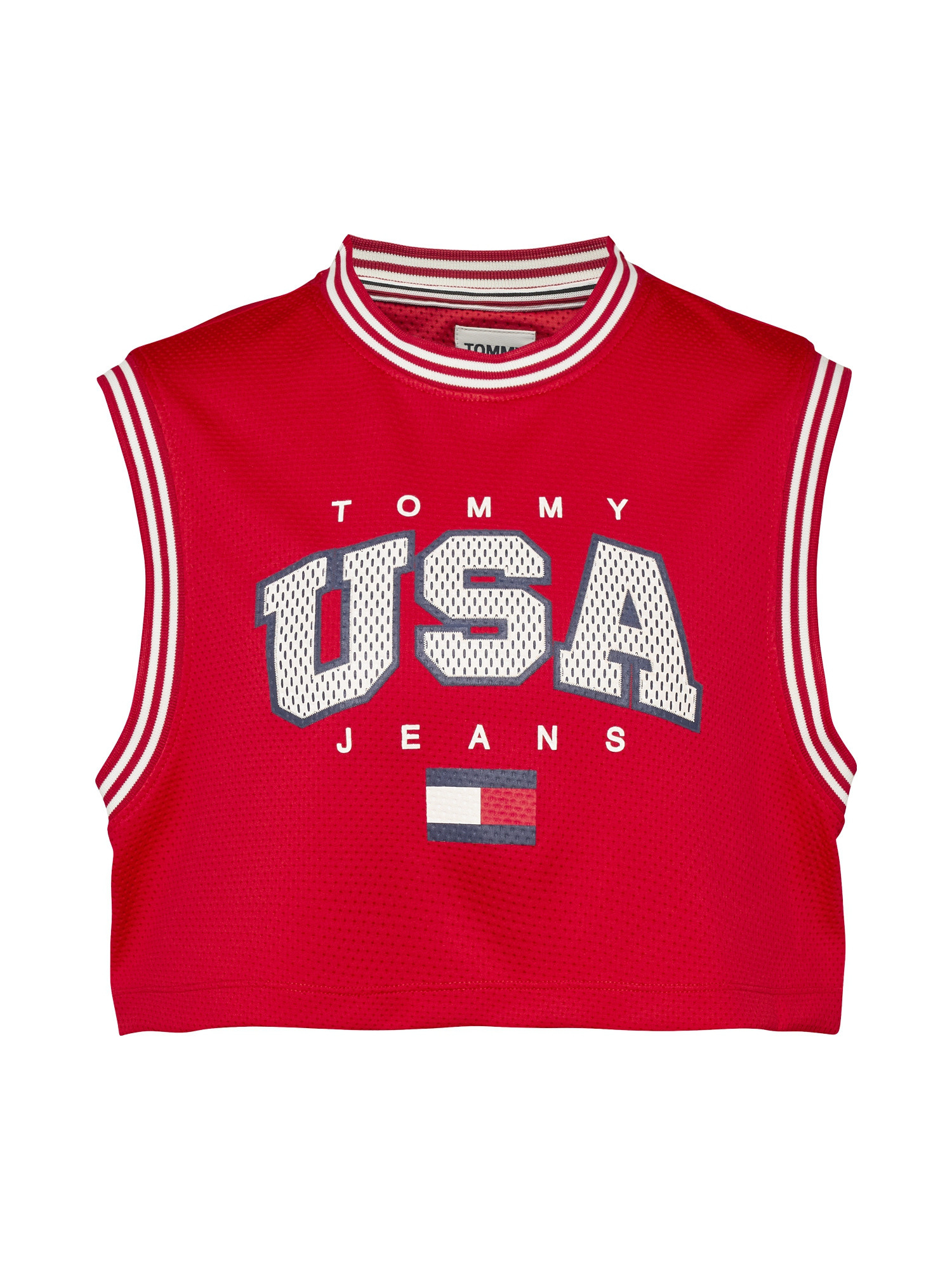Tommy Jeans - Canotta crop, Rosso, large image number 0