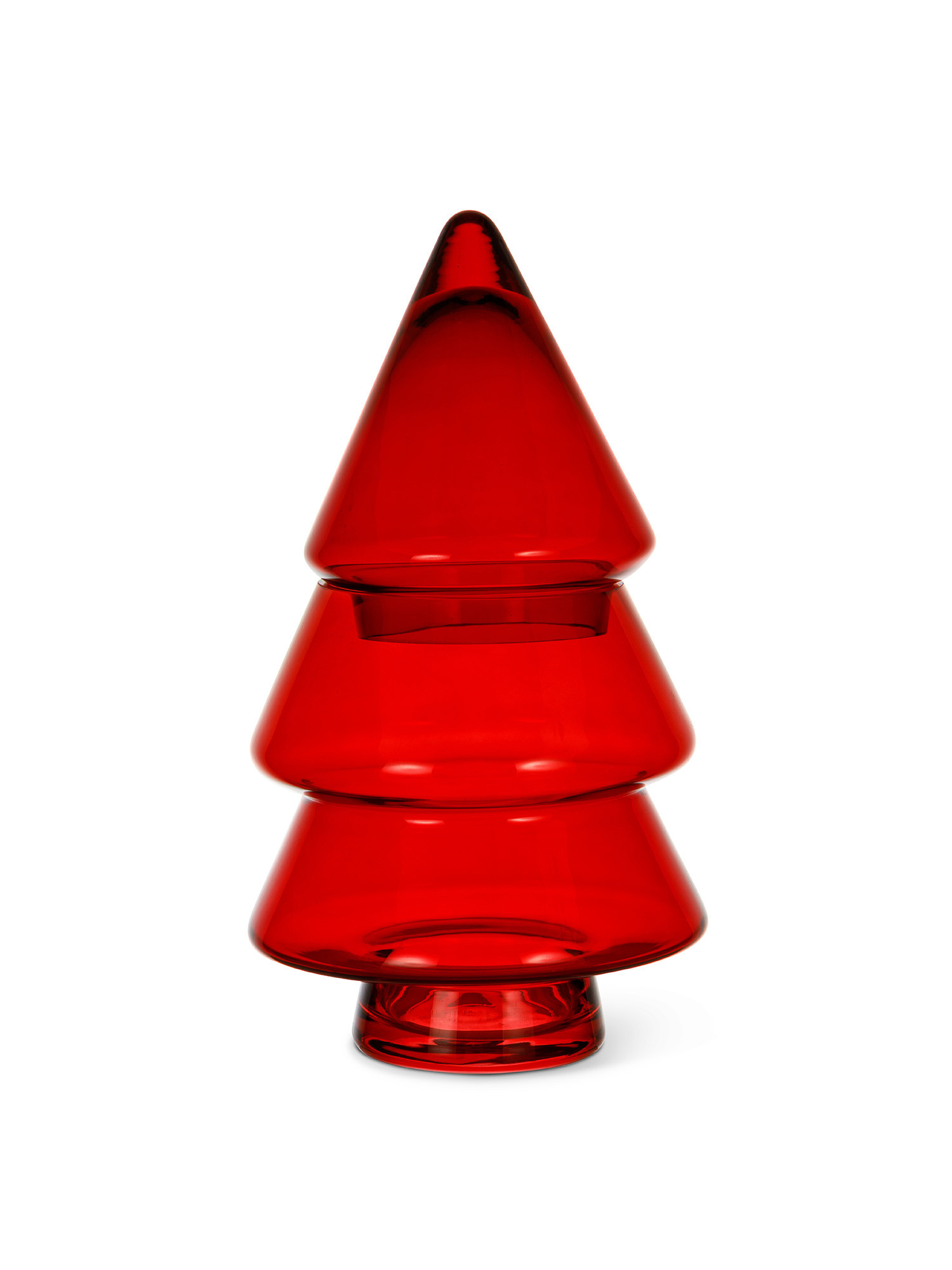 Tree-shaped glass dessert holder, Red, large image number 0