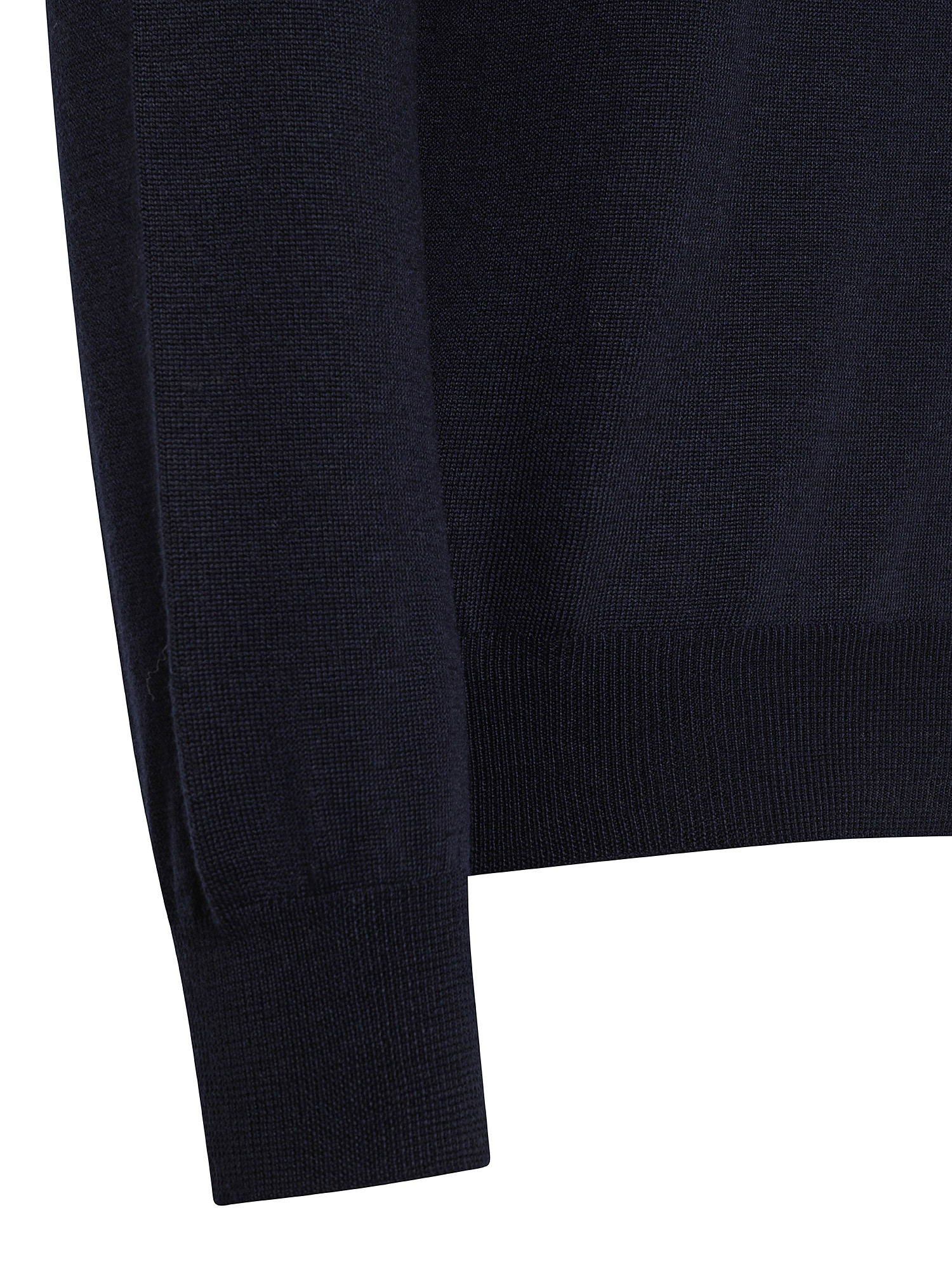 Crew neck in extrafine merino wool, Blue, large image number 2
