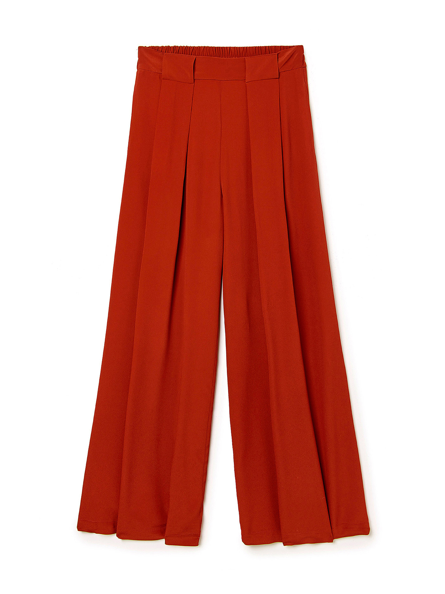 Pantaloni Aspen in misto cràªpe-seta, Rosso, large image number 3