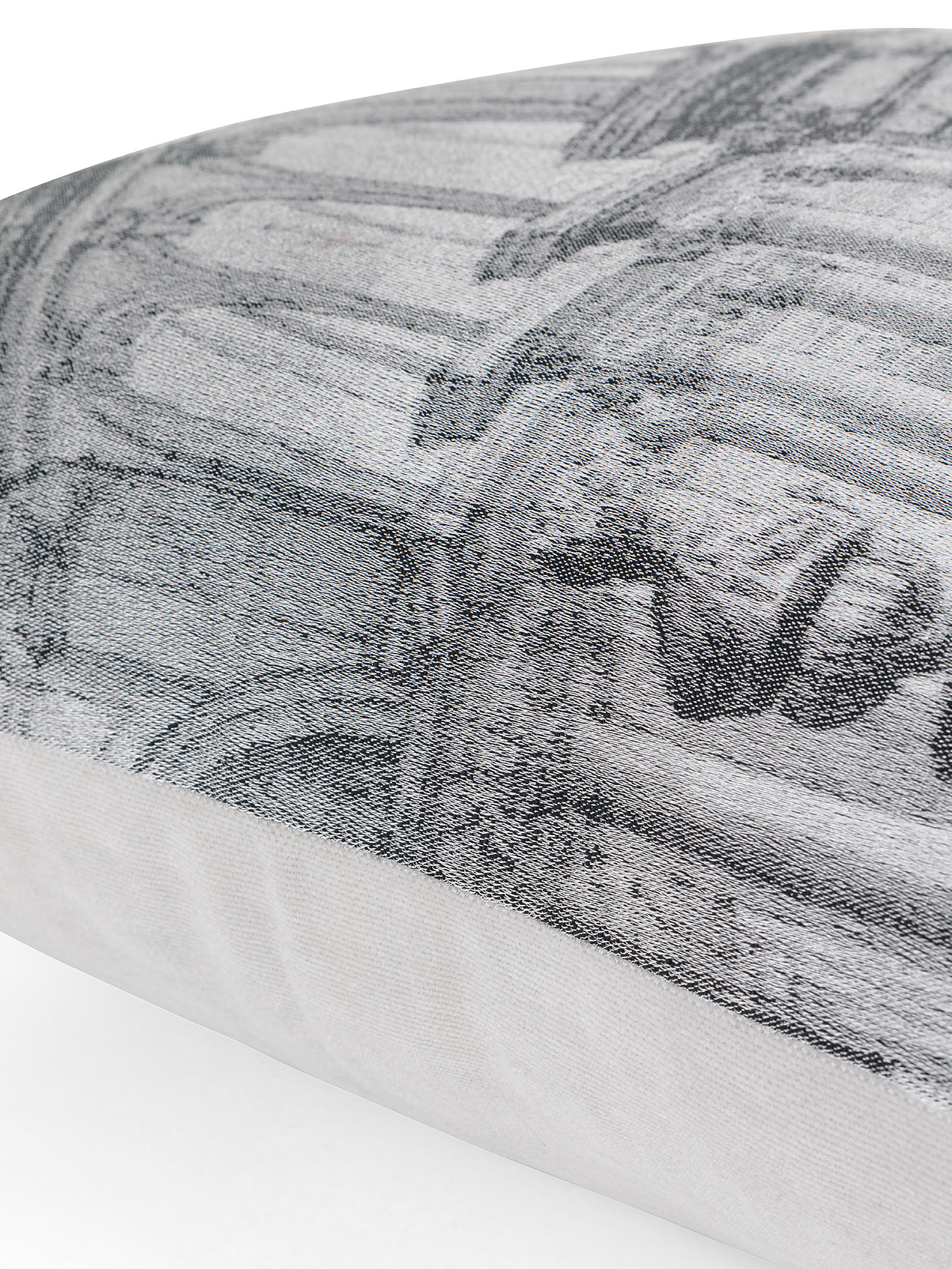 Palace motif jacquard cushion 45x45cm, Grey, large image number 2