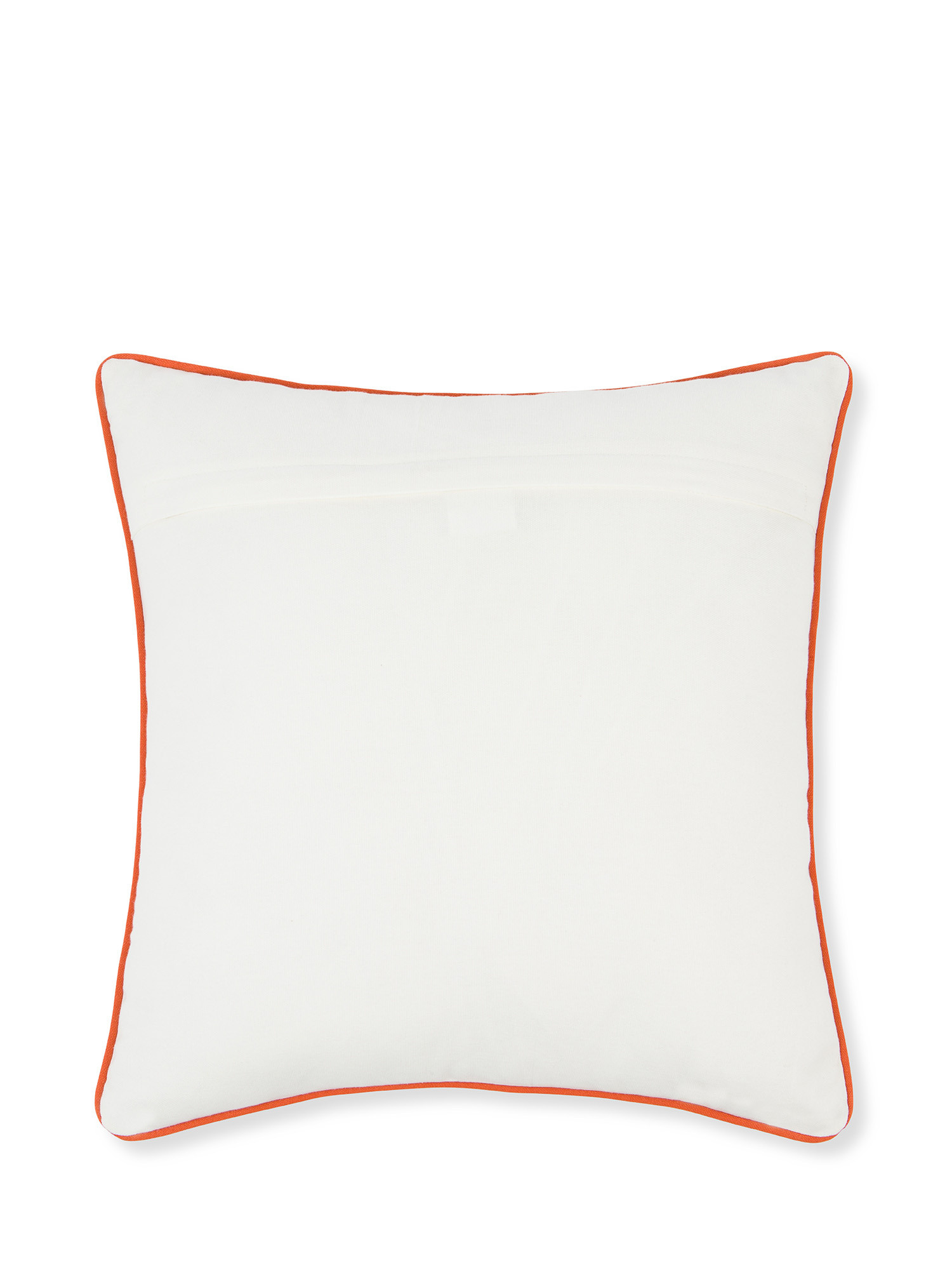 Embroidered cushion with damask pattern 45x45cm, White, large image number 1