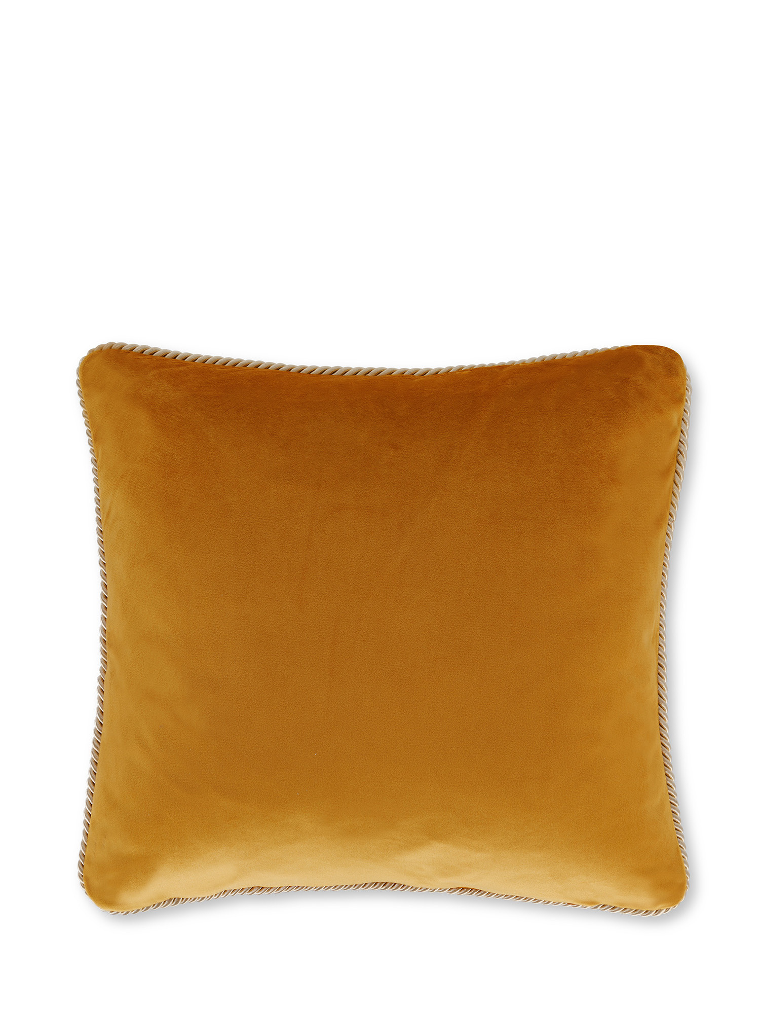 Cuscino in velluto 45x45 cm, Giallo senape, large image number 1
