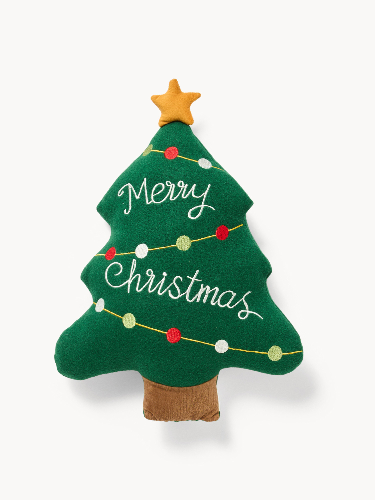 Cuscino a forma di albero di Natale, Verde, large image number 0