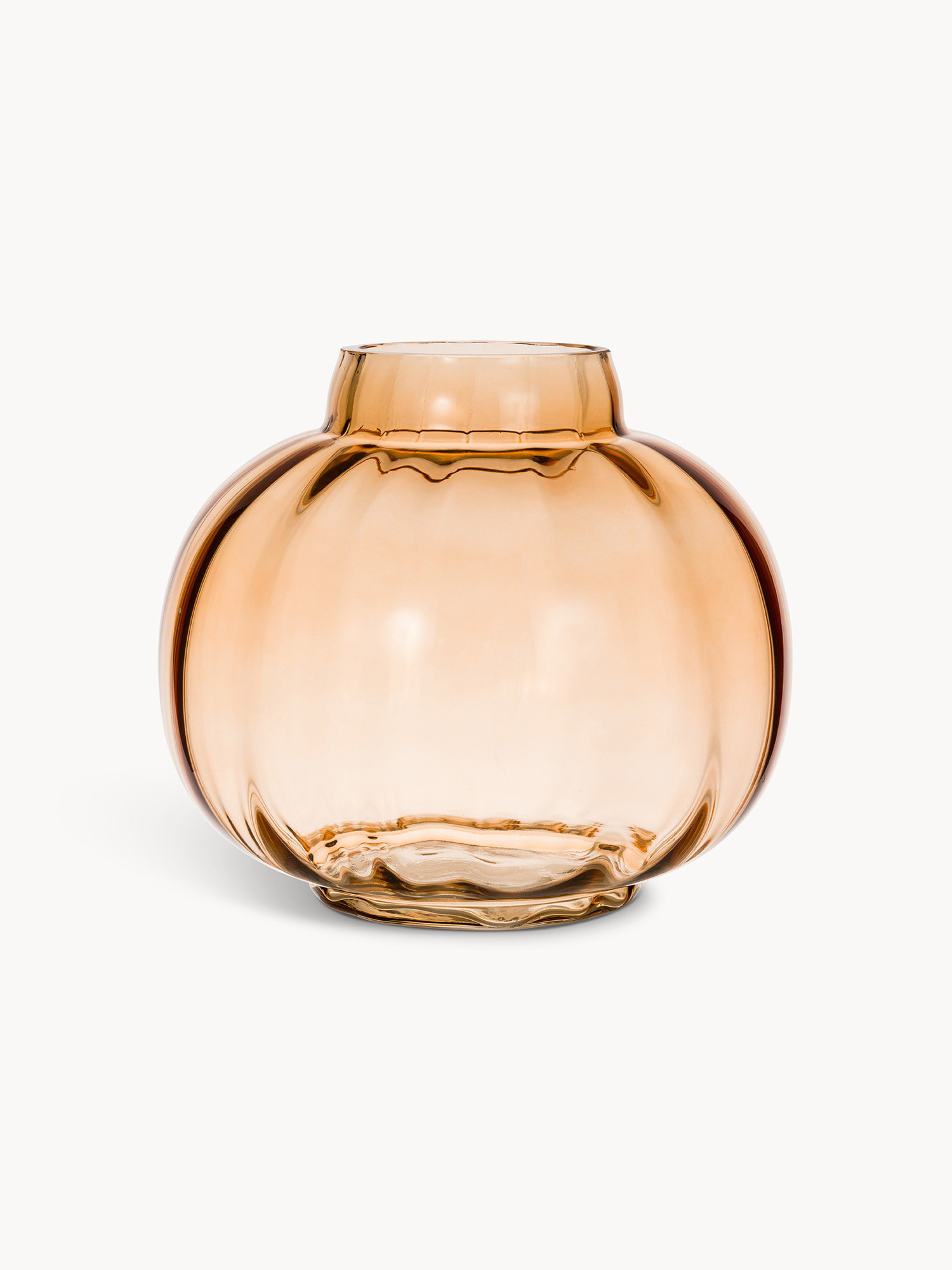Colored glass vase, Orange, large image number 0