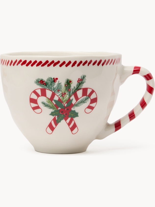 Breakfast cup in New Bone China with a Christmas motif
