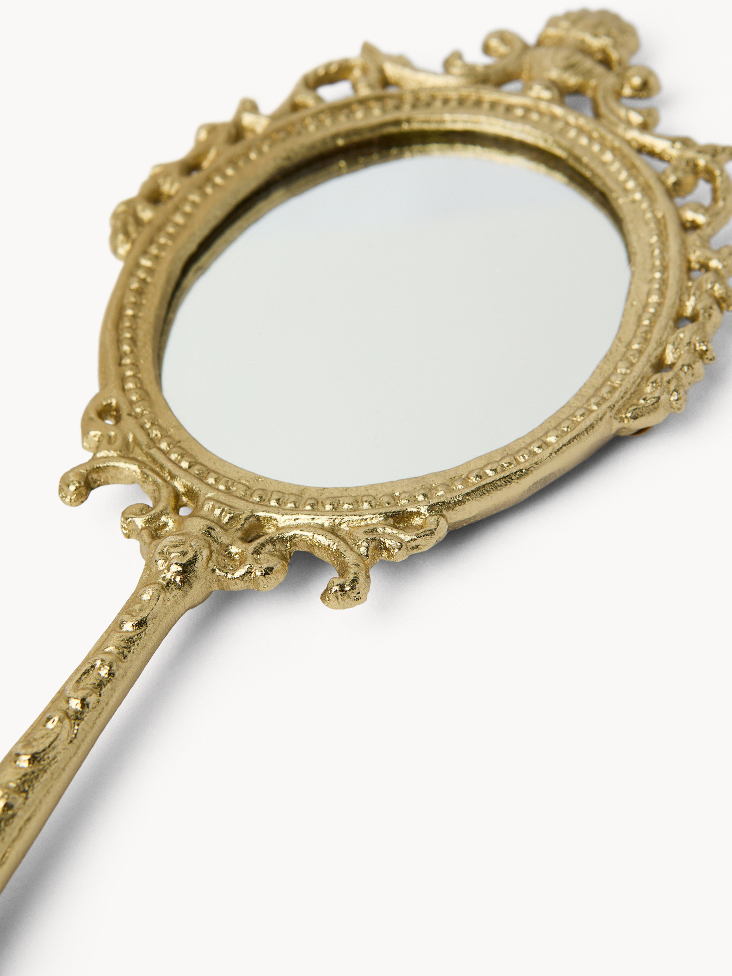 Specchio da mano effetto vintage, Oro, large image number 1