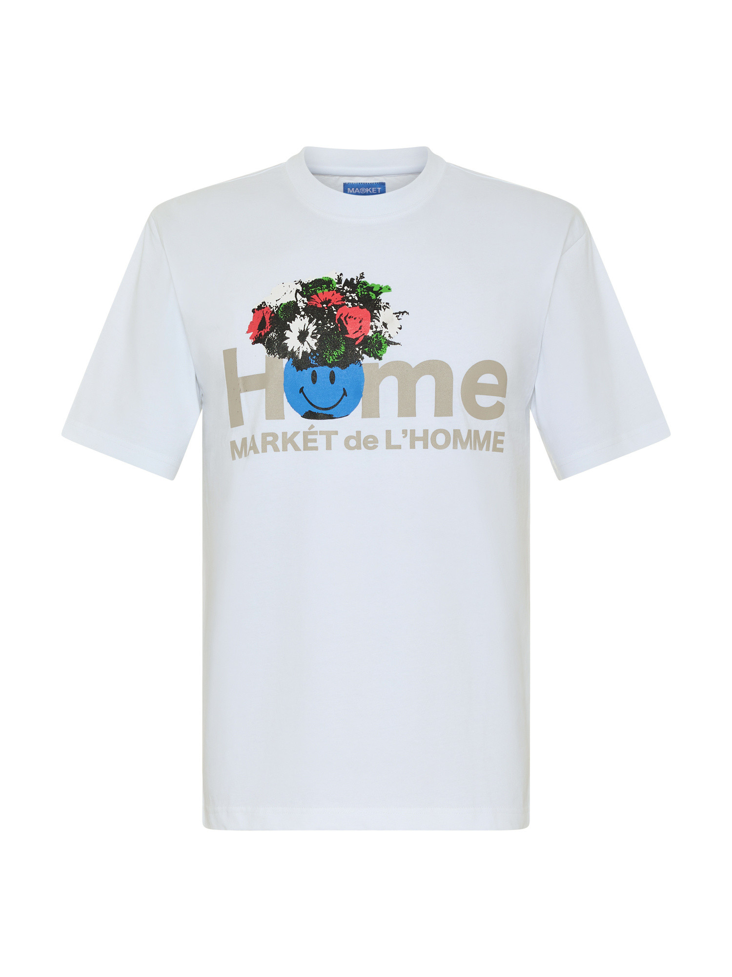 Market - Cotton T-shirt with print, White, large image number 0