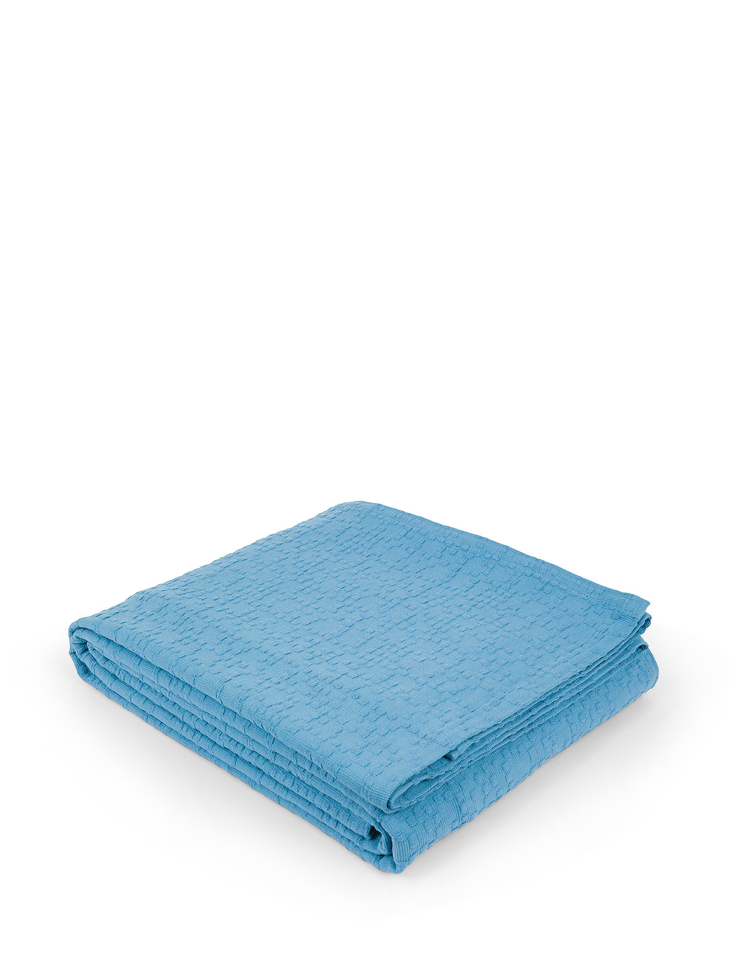 Pure cotton bedspread with workmanship, Blue, large image number 0