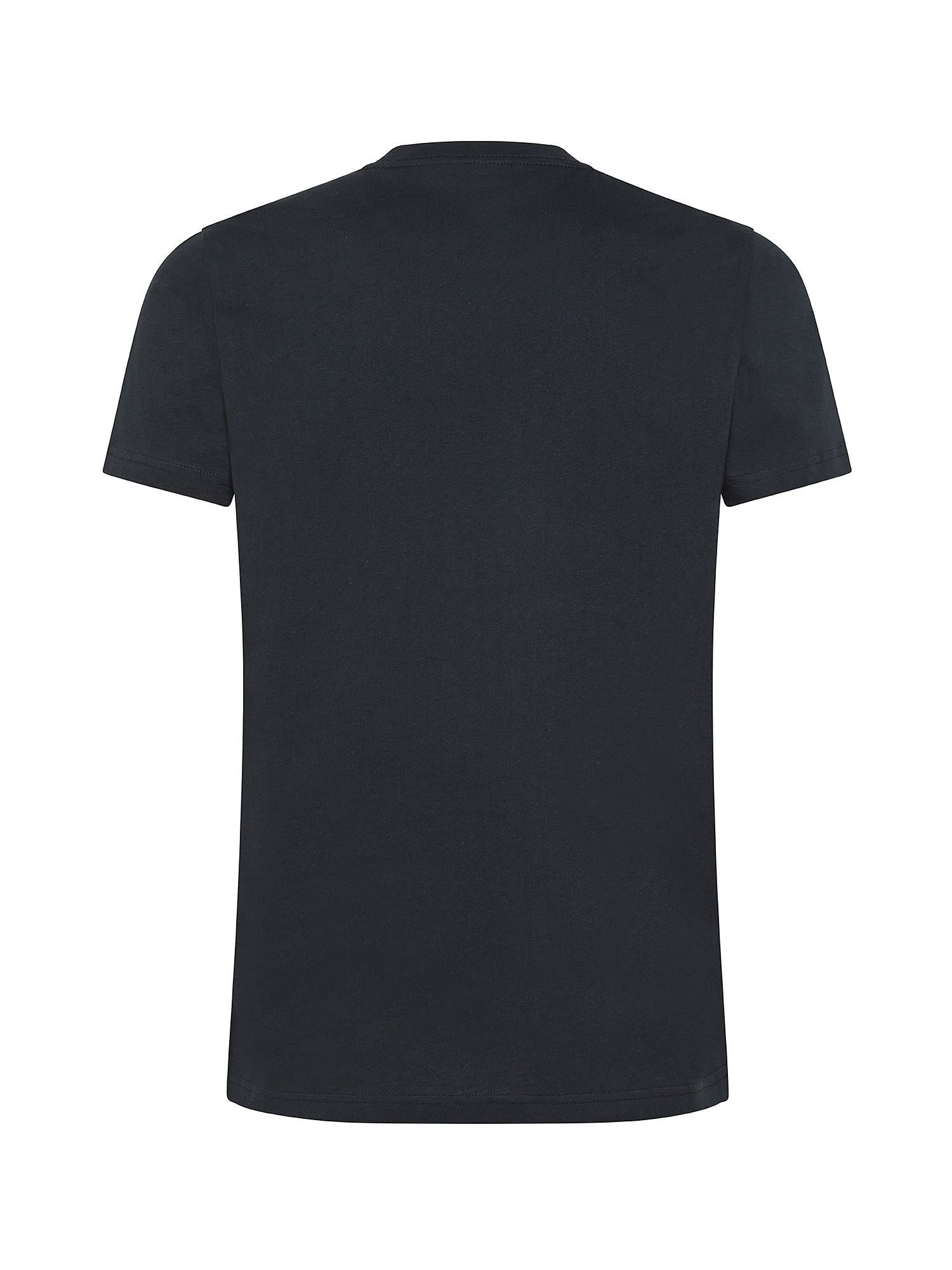 Paul Smith - T-shirt in cotone slim fit con stampa pennellate, Blu scuro, large image number 1