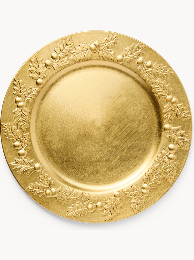 Sottopiatto con falda motivo agrifoglio