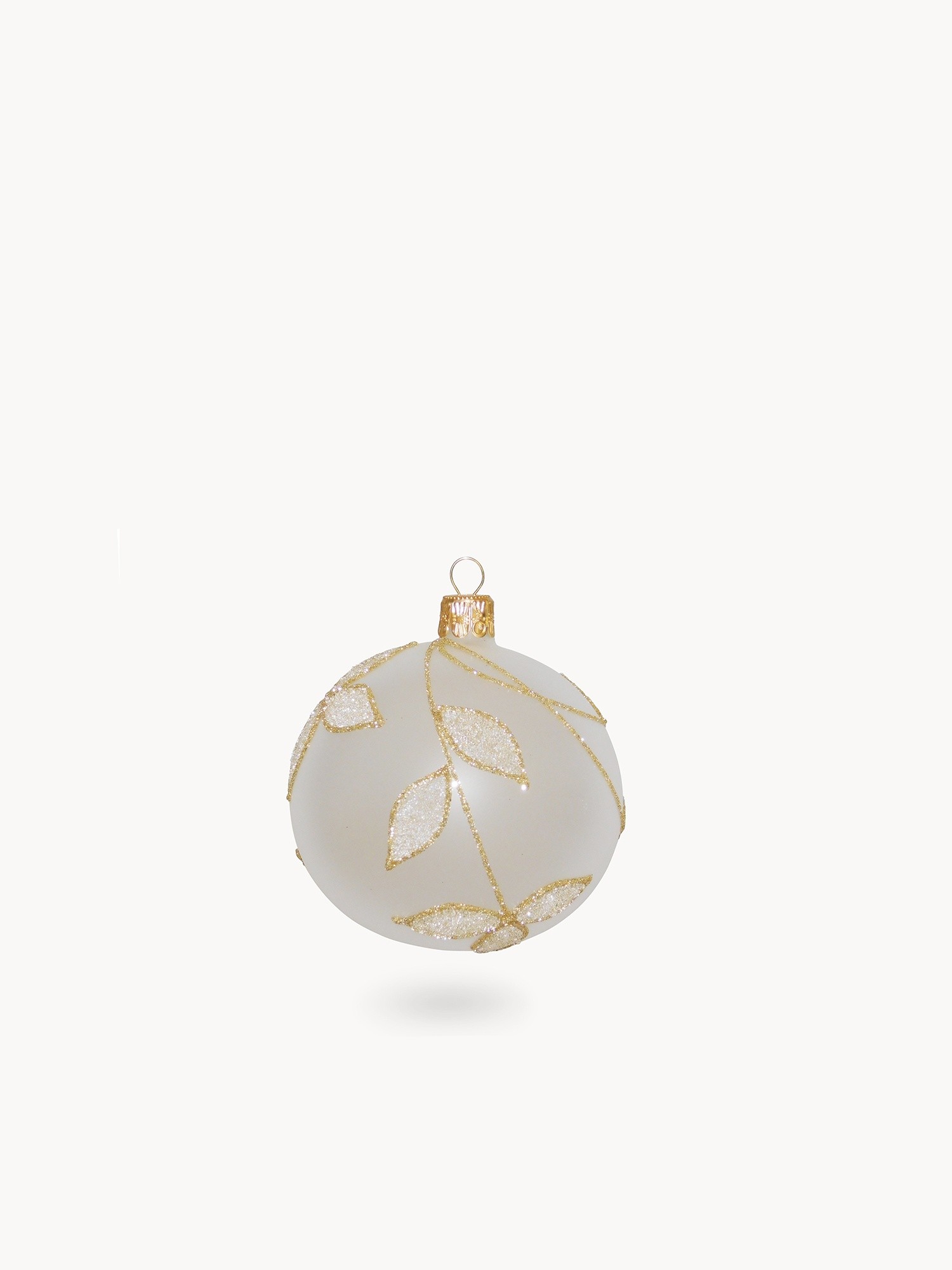 Mouth-Blown Glass Sphere by European Artisans, White, large image number 0