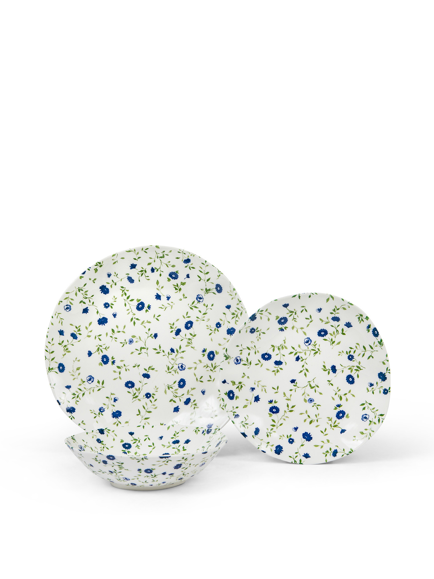 Porcelain fruit plate with flower motif, White, large image number 2