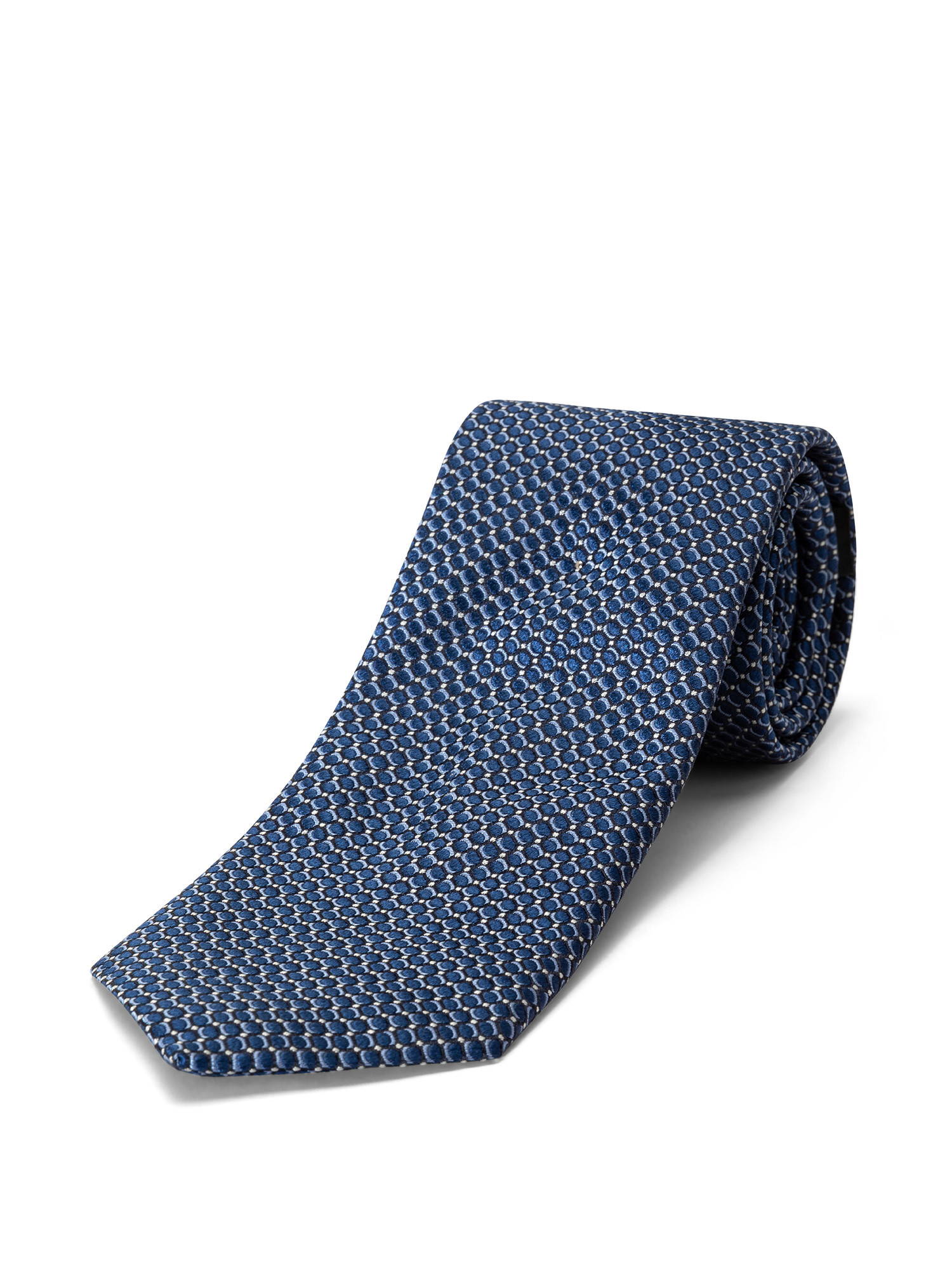 Luca D'Altieri - Classic patterned silk tie, Light Blue, large image number 0
