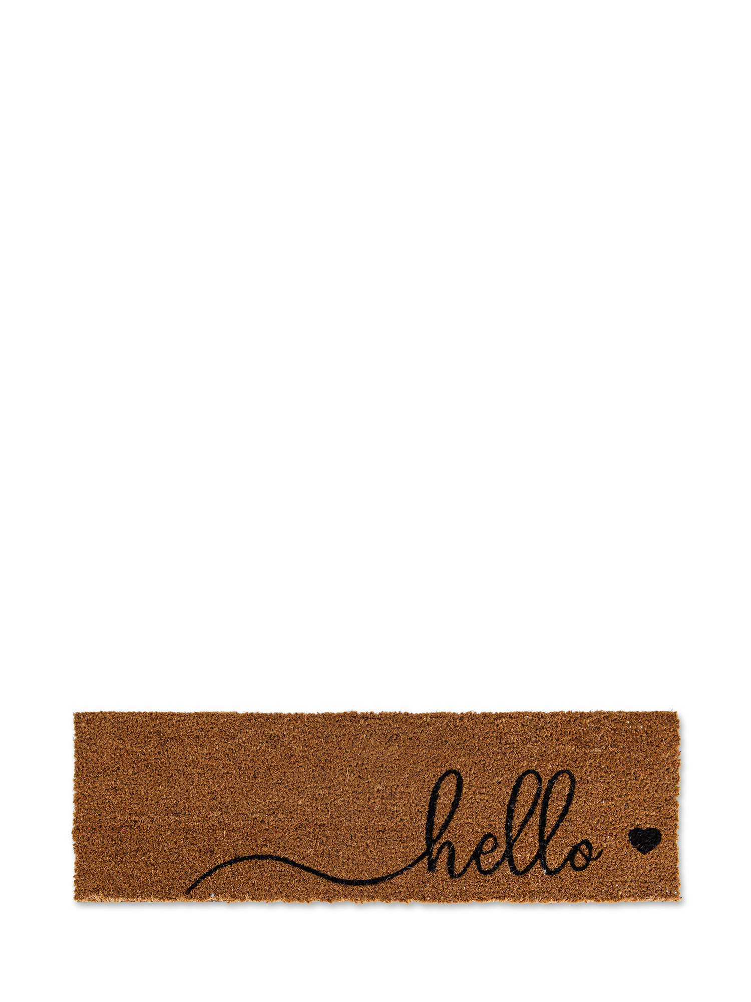 Hello heart print doormat, Beige, large image number 0