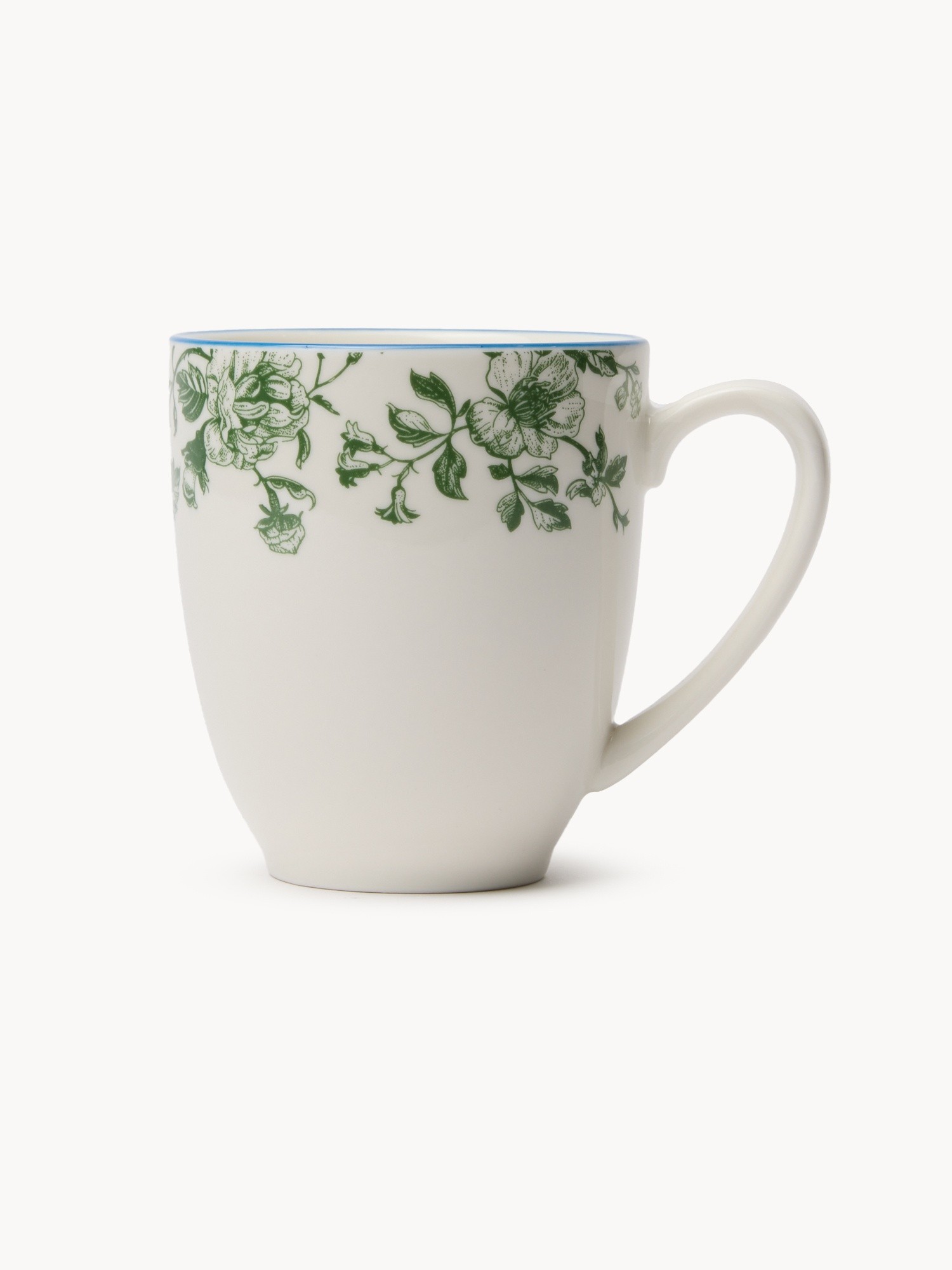 Green and blue New Bone China mug, White 1, large image number 0