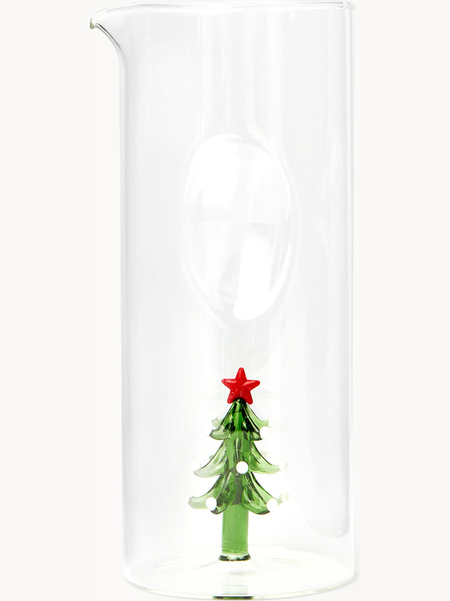 Caraffa in vetro dettaglio alberello