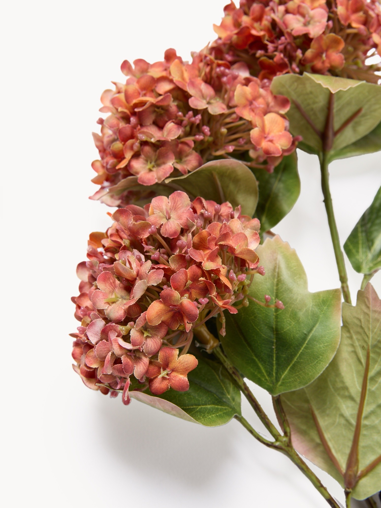 Artificial hydrangea flower, Orange, large image number 1